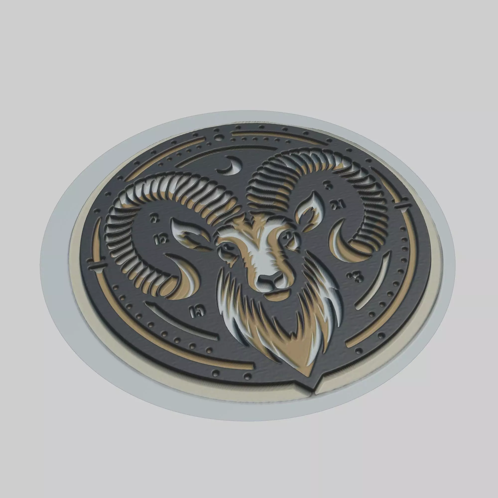 Mountain Goat Animal 3D print model_0