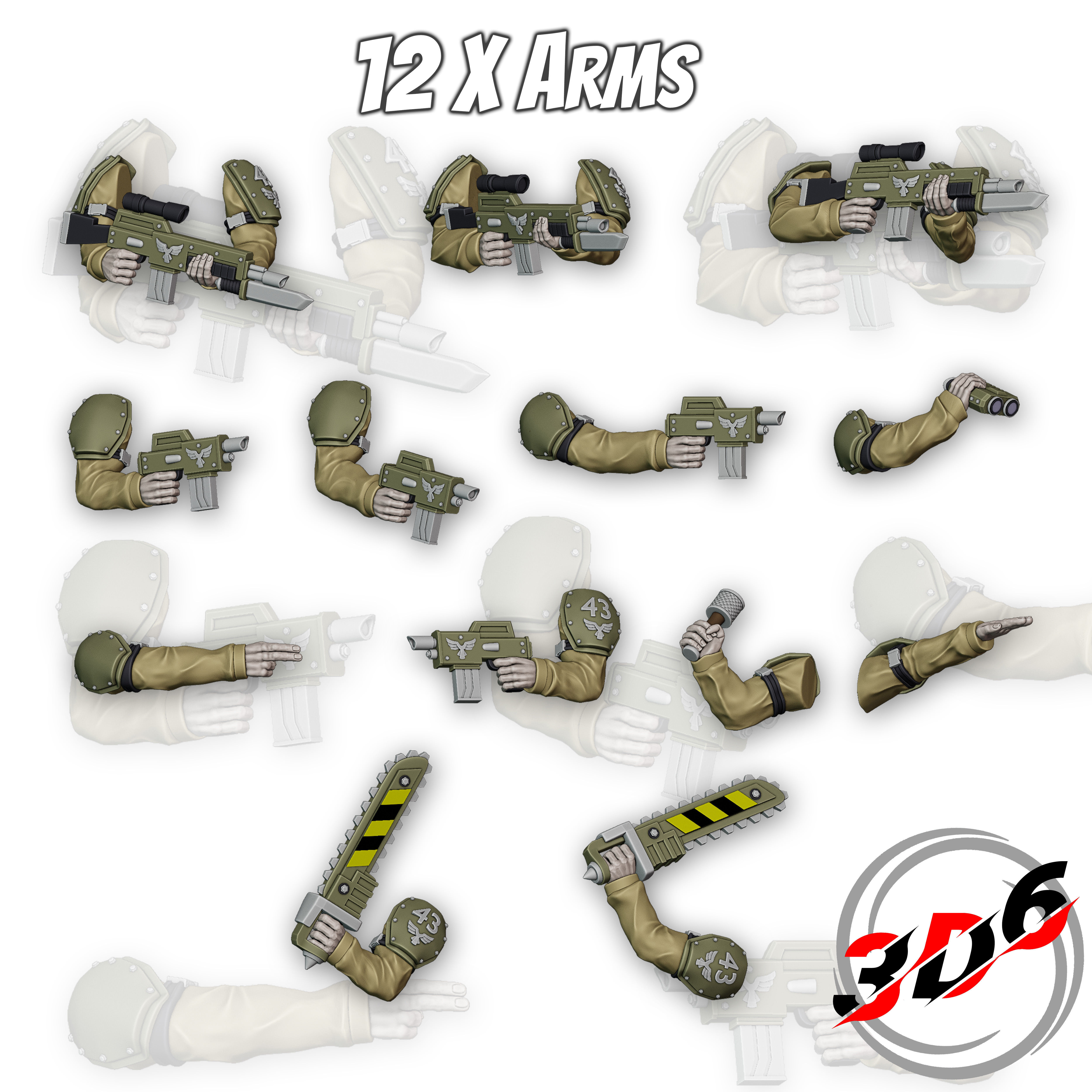 DNA Brothers Platoon DNA Stealers Proxy Genestealers Warhammer 3D print model_6