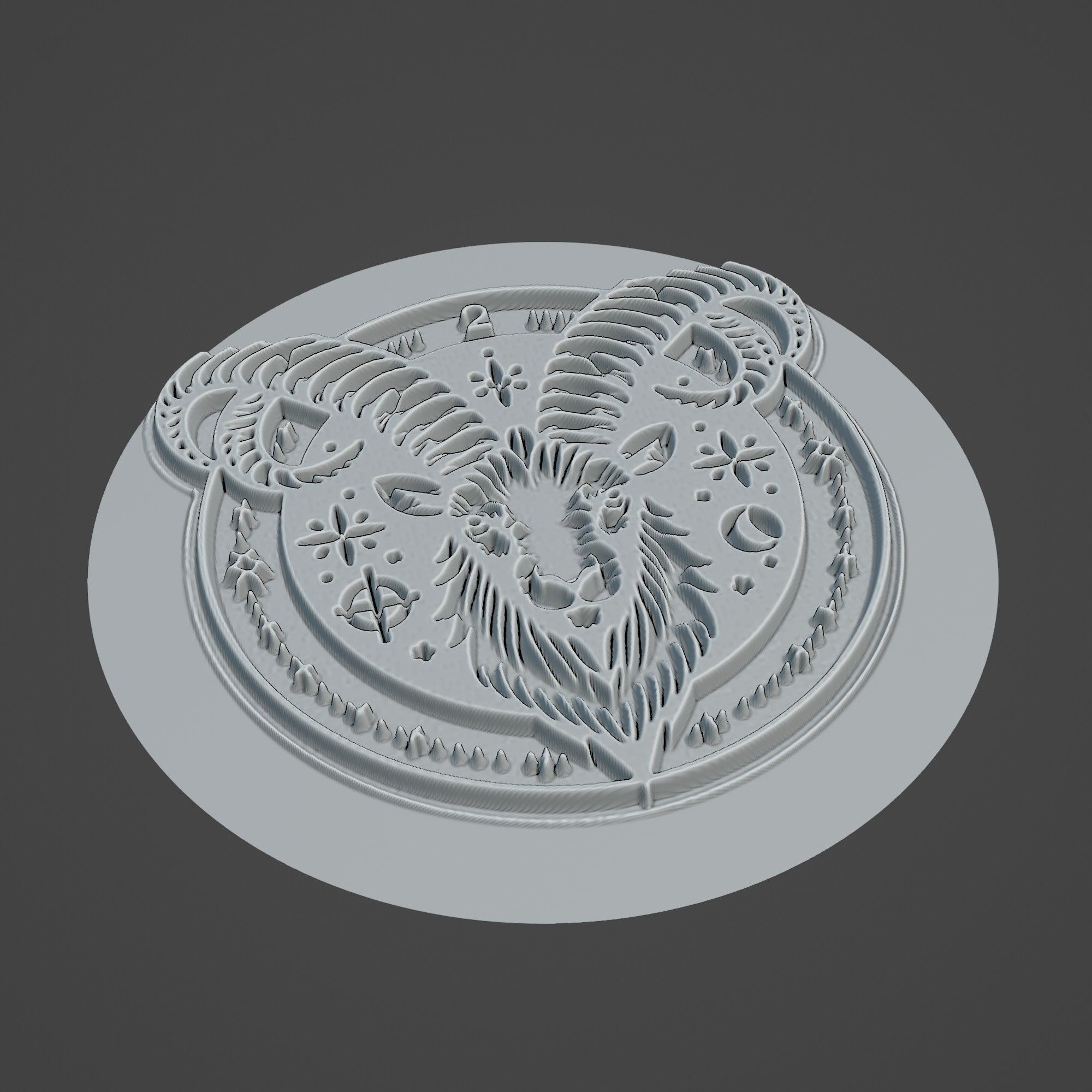 Mountain Goat Animal 3D print model_2