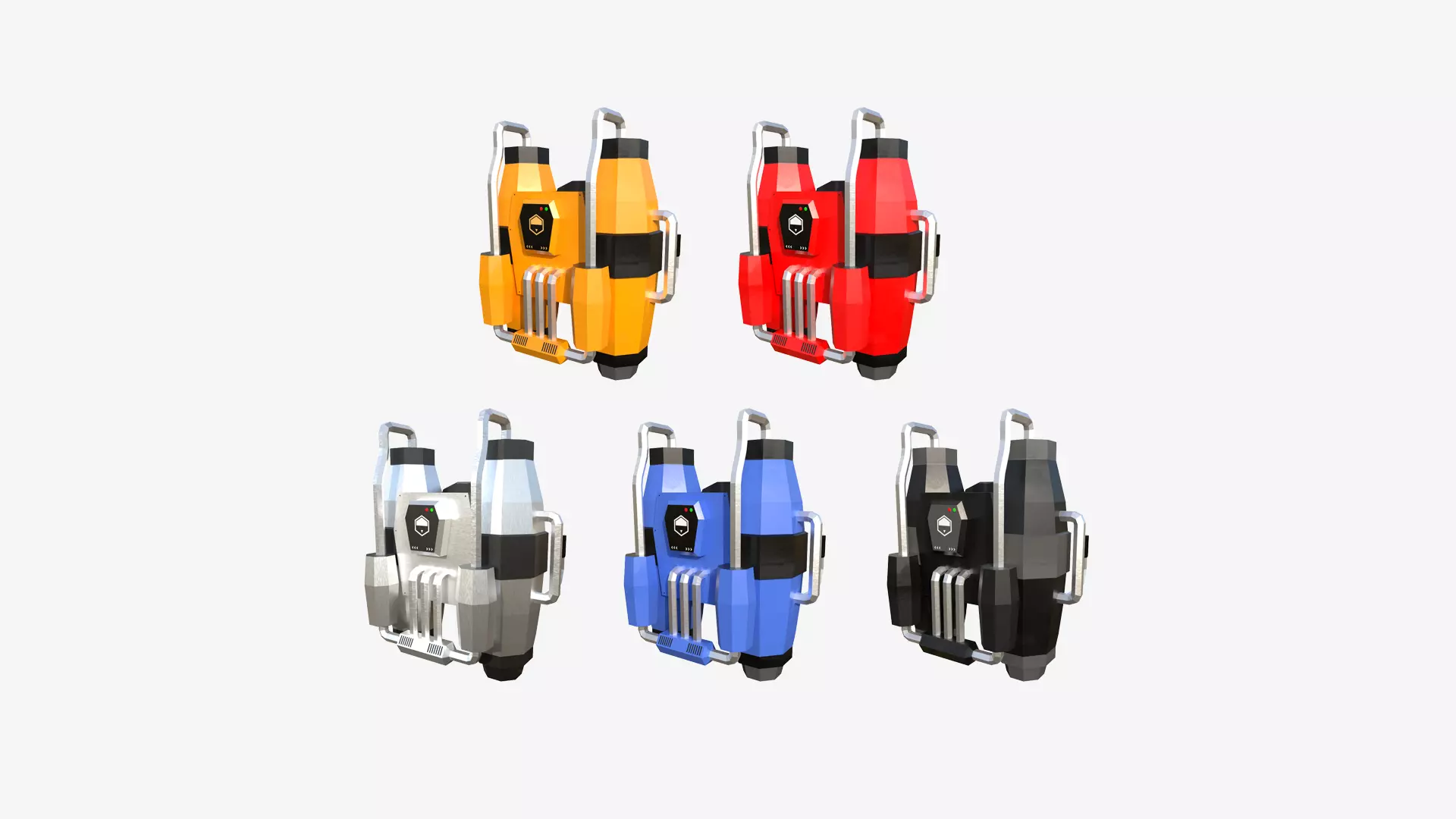 05 Jetpack Low Poly J Collection - SciFi Character Design _0