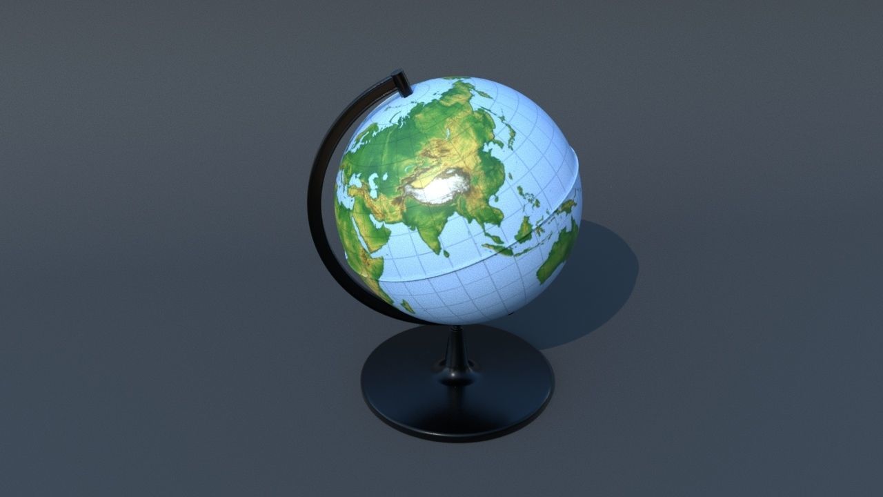 Globe Low-poly 3D model_9