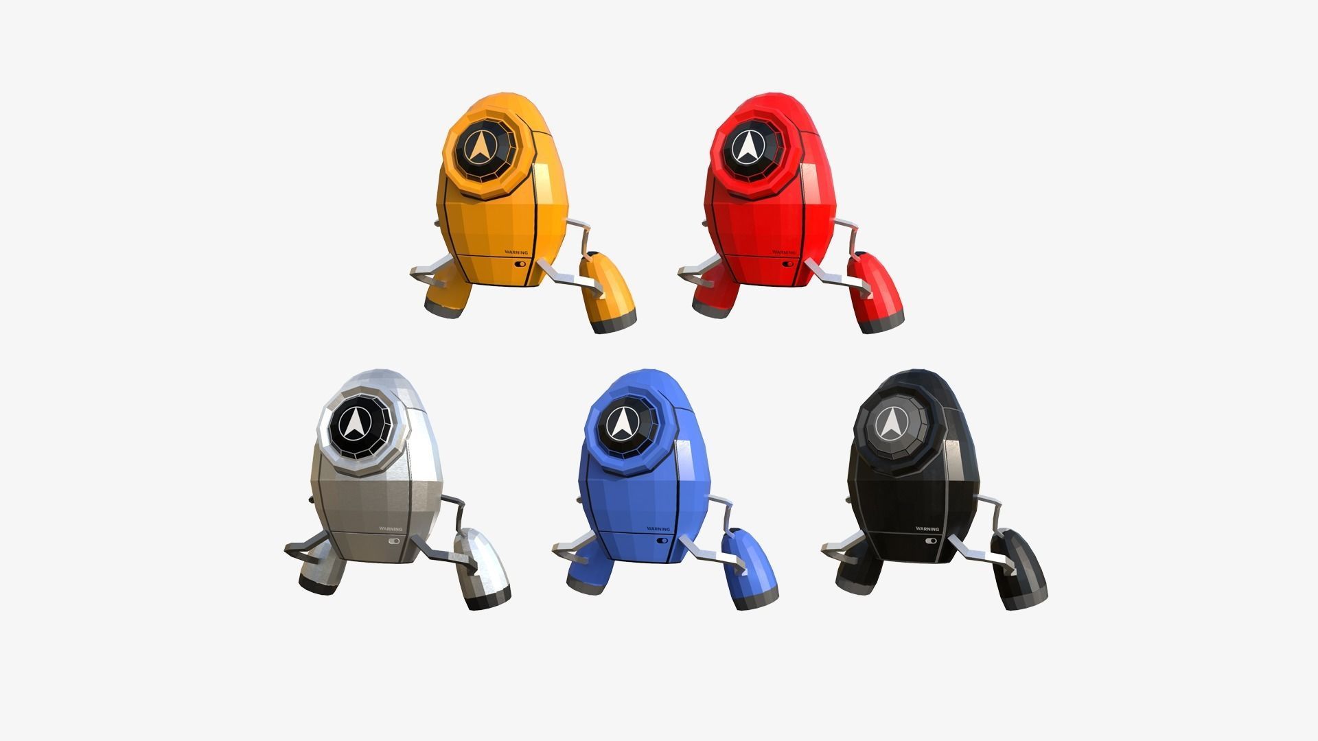 50 Jetpack Low Poly Collection - SciFi Character Design _1