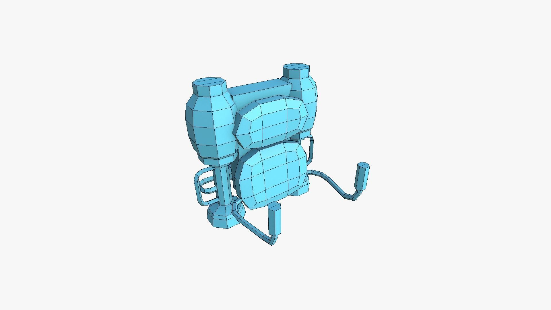 50 Jetpack Low Poly Collection - SciFi Character Design _46