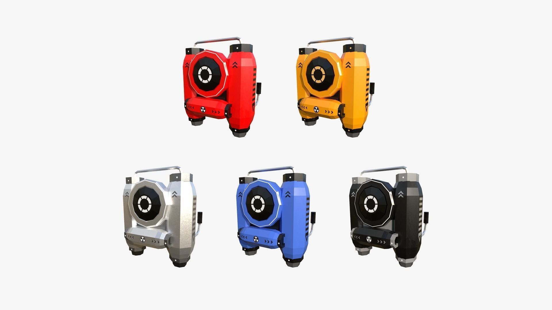 50 Jetpack Low Poly Collection - SciFi Character Design _6