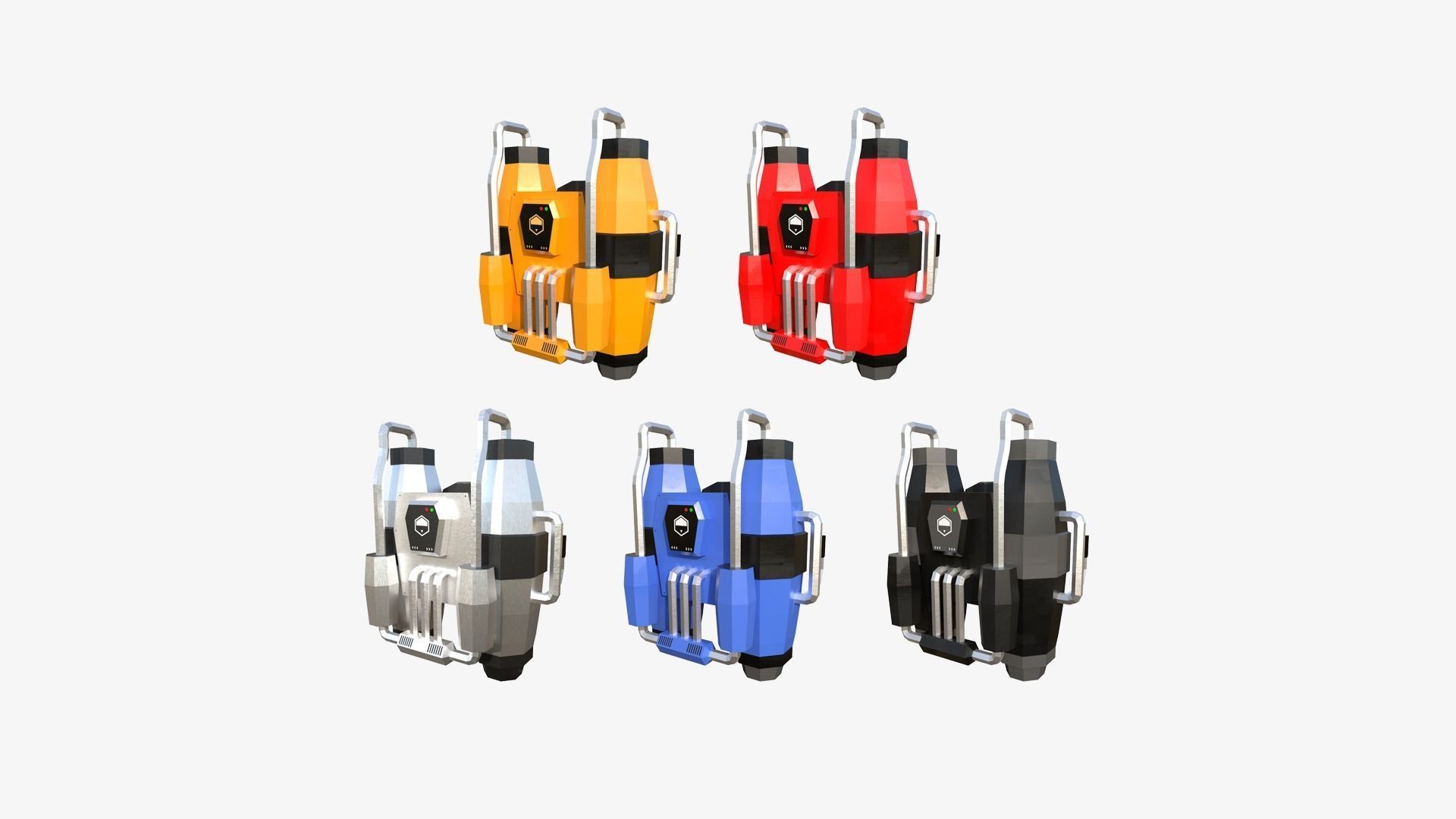 50 Jetpack Low Poly Collection - SciFi Character Design _8