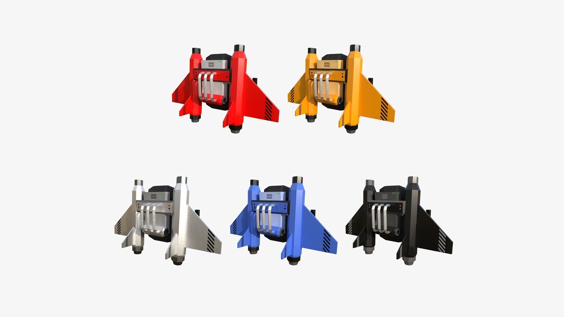 50 Jetpack Low Poly Collection - SciFi Character Design _4