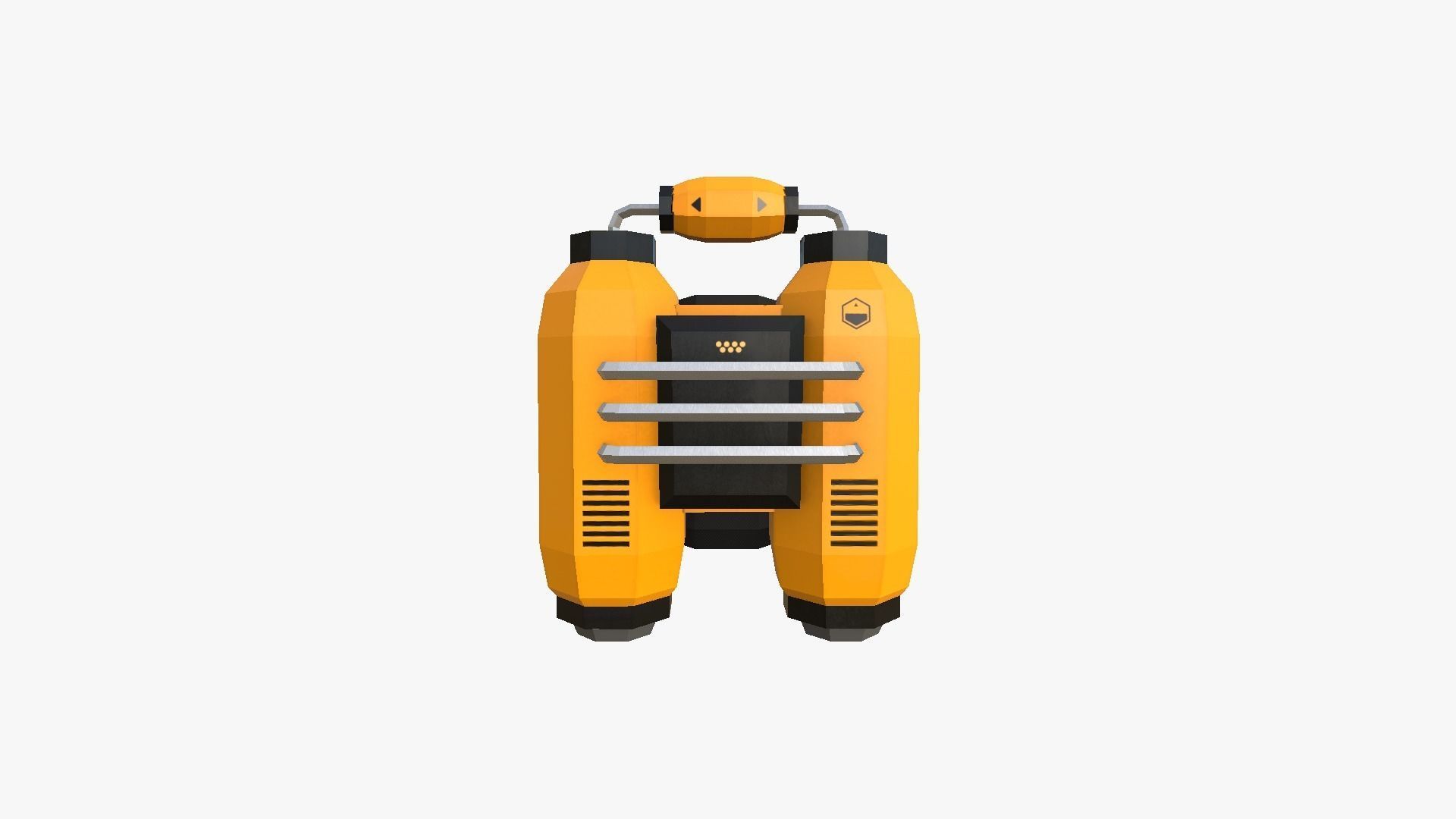 10 Jetpack Low Poly Collection Yellow - SciFi Character Design _32