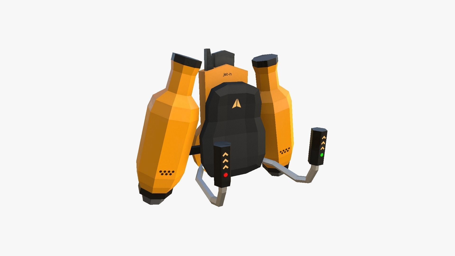 10 Jetpack Low Poly Collection Yellow - SciFi Character Design _62