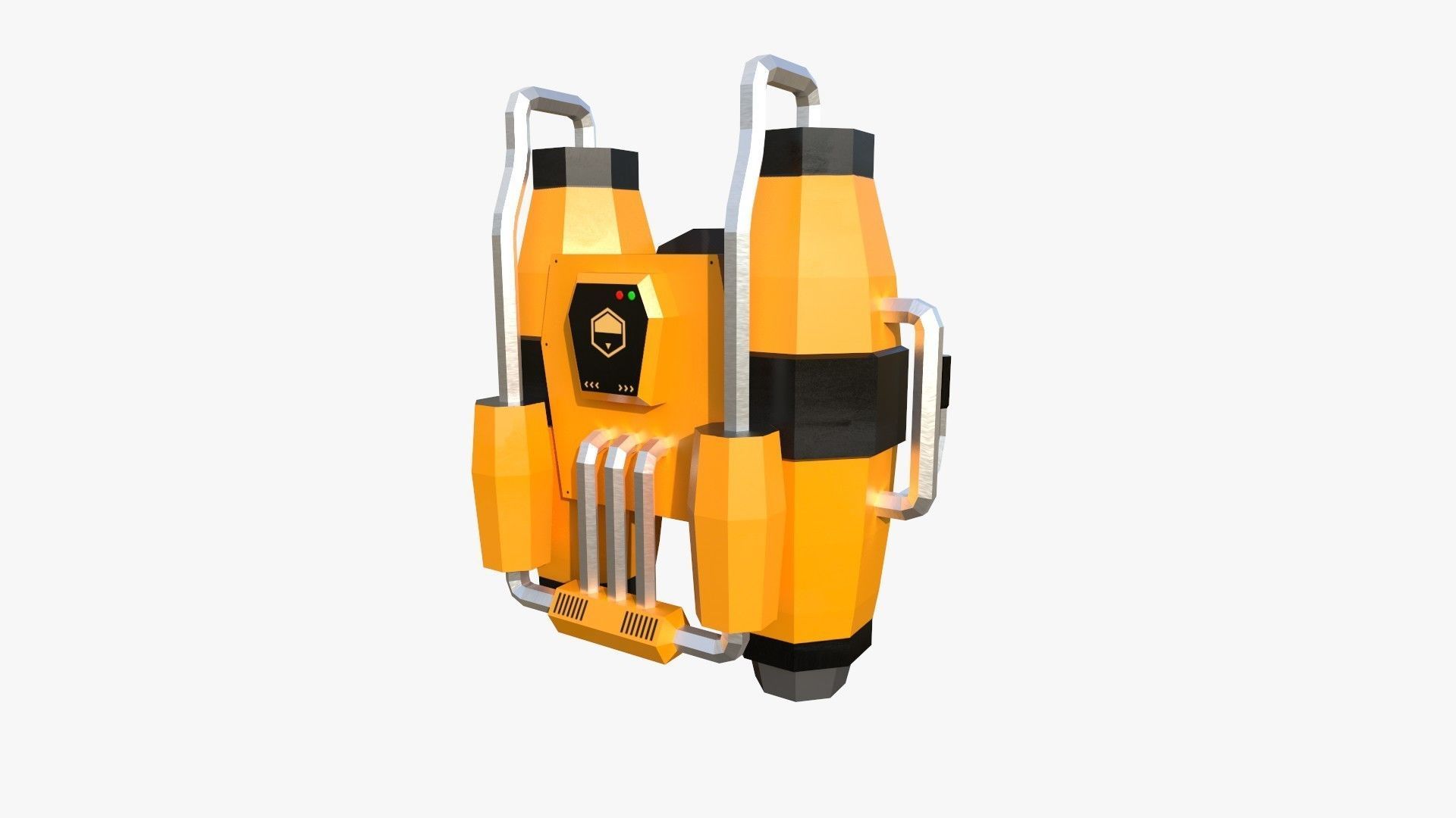 10 Jetpack Low Poly Collection Yellow - SciFi Character Design _73