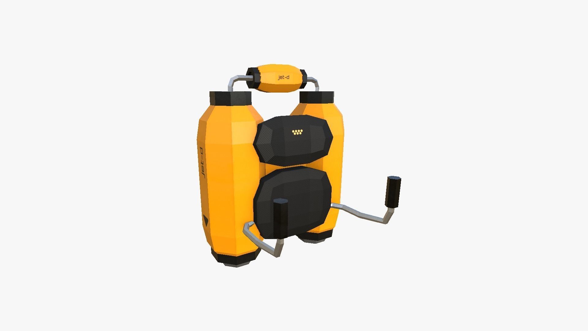 10 Jetpack Low Poly Collection Yellow - SciFi Character Design _31