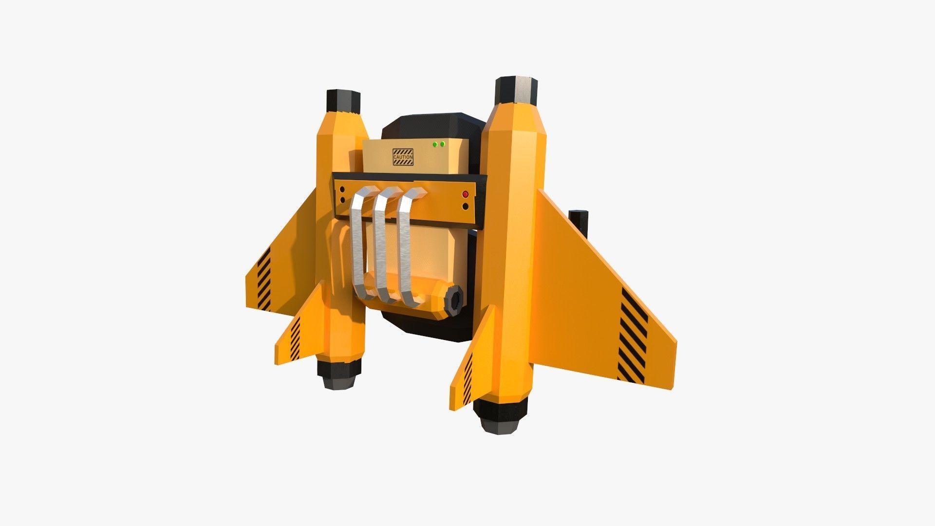 10 Jetpack Low Poly Collection Yellow - SciFi Character Design _26