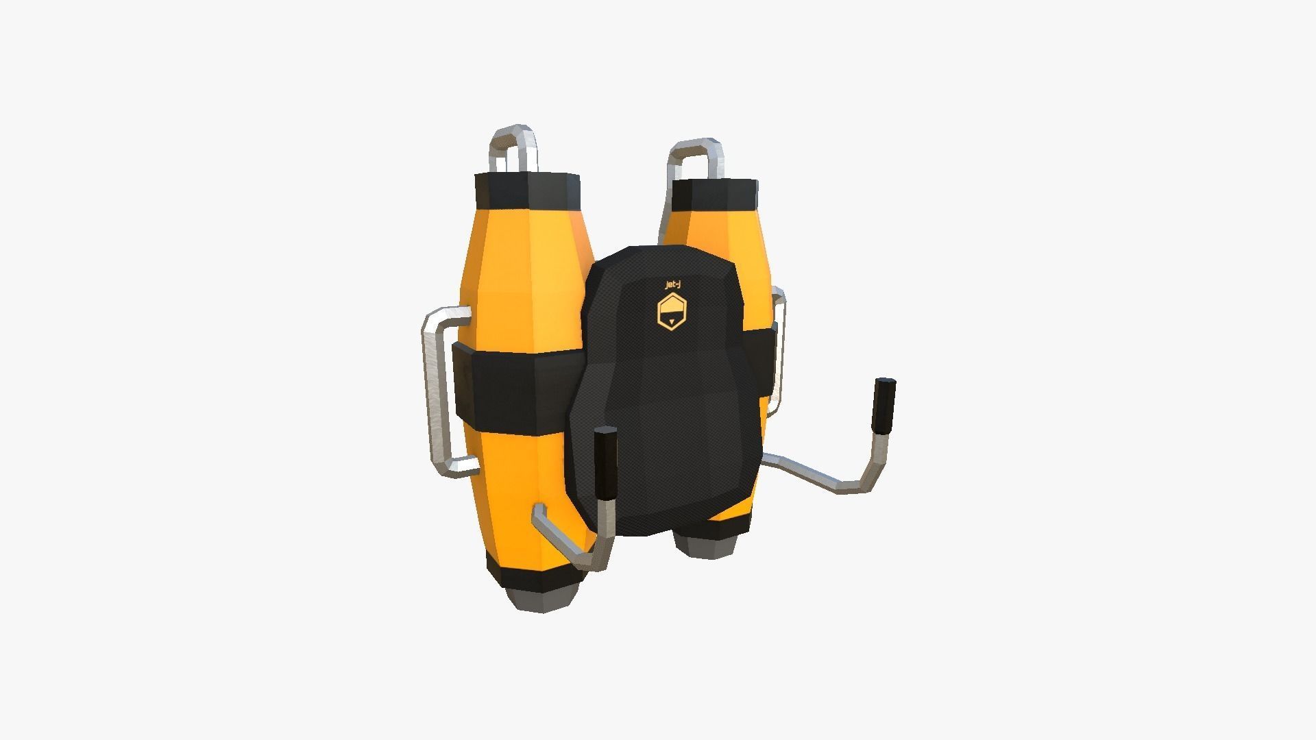 10 Jetpack Low Poly Collection Yellow - SciFi Character Design _74