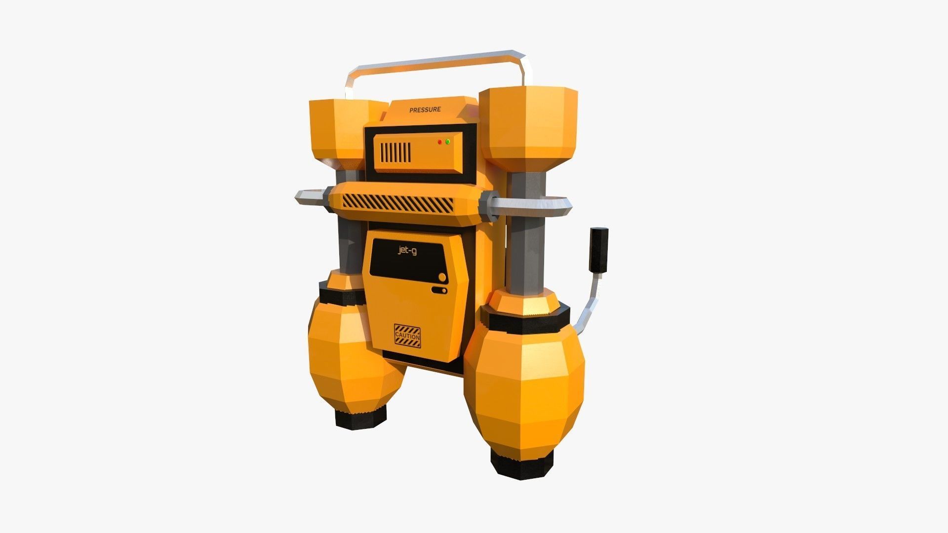 10 Jetpack Low Poly Collection Yellow - SciFi Character Design _56