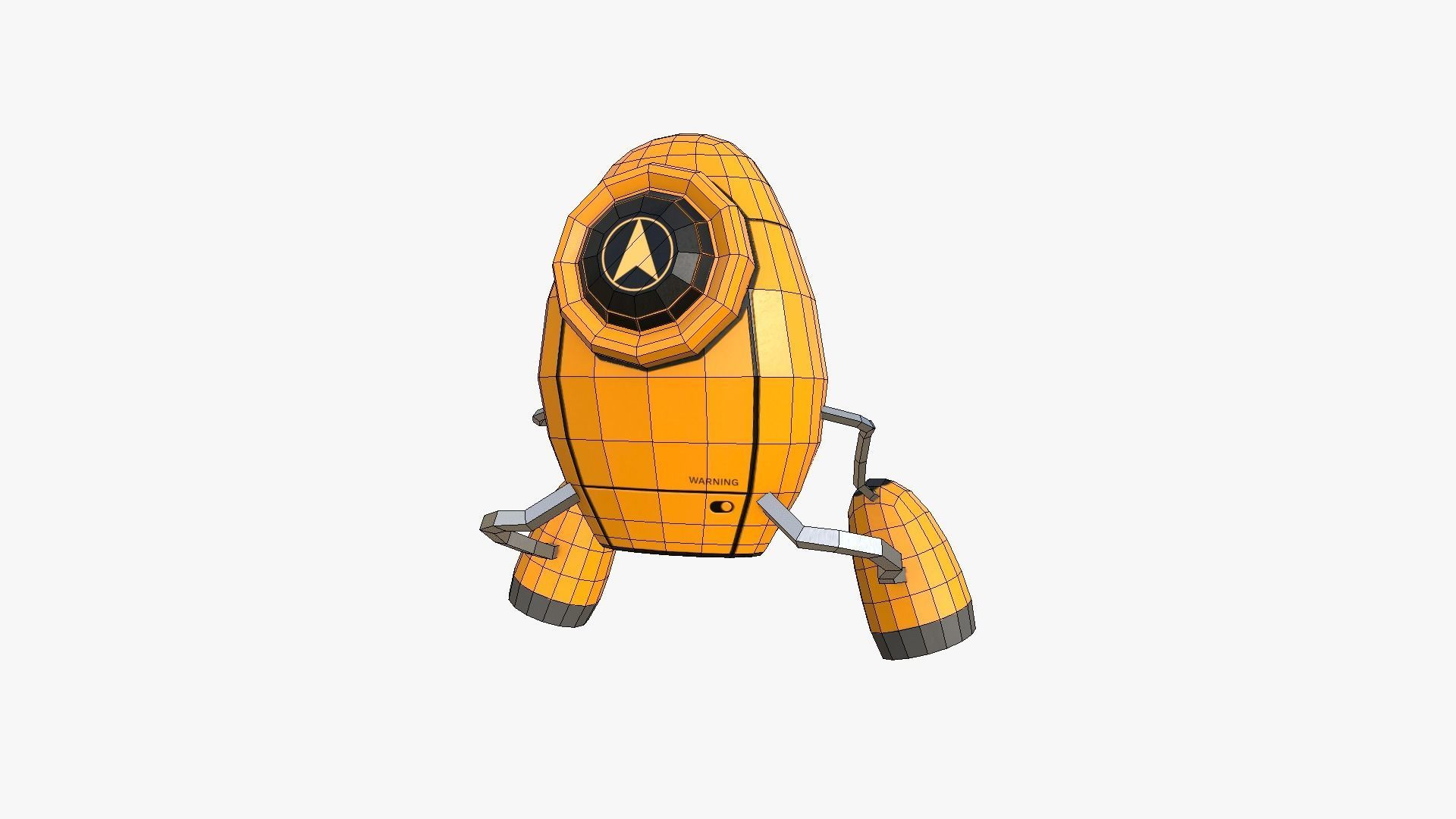 10 Jetpack Low Poly Collection Yellow - SciFi Character Design _69