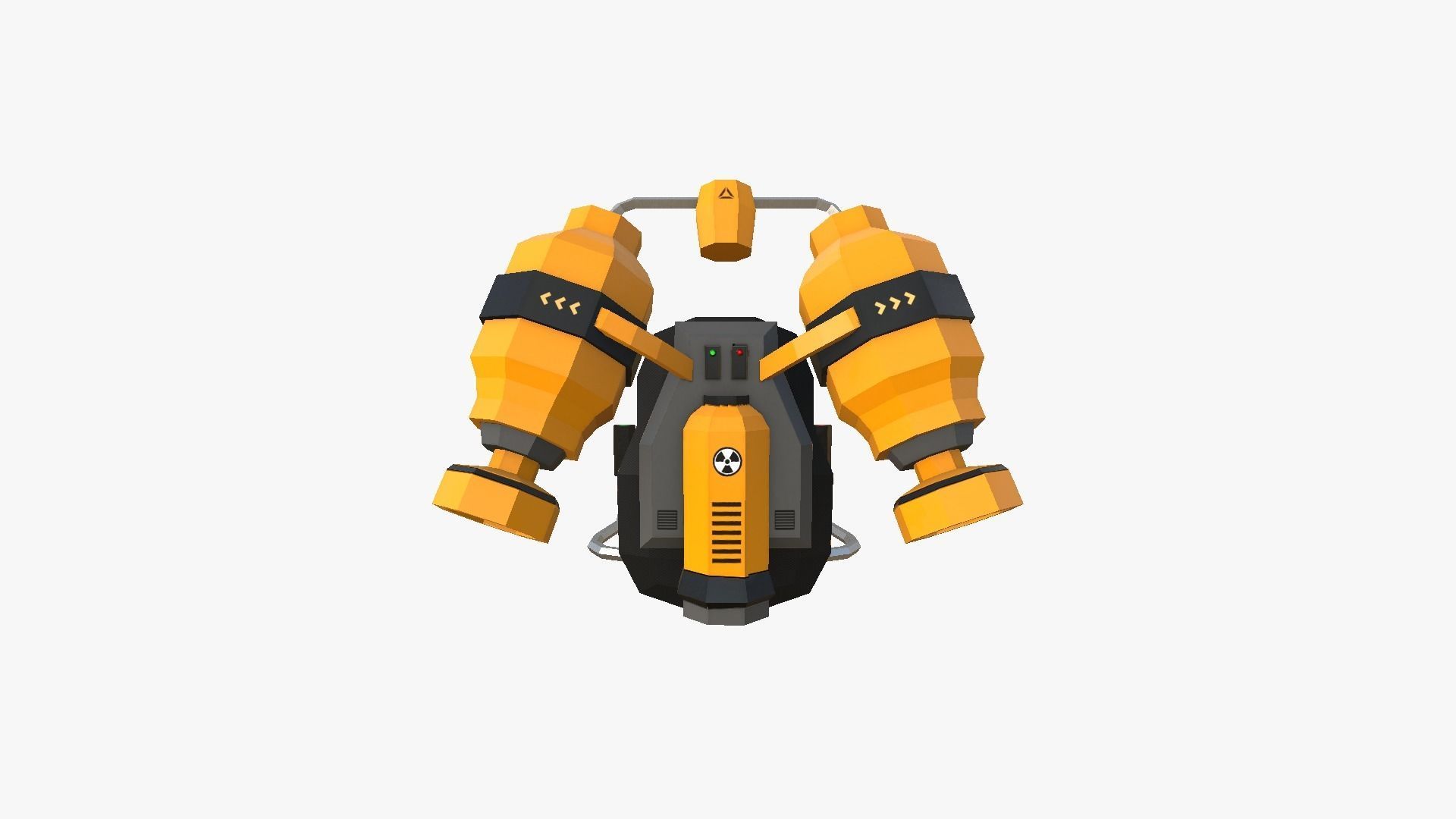 10 Jetpack Low Poly Collection Yellow - SciFi Character Design _48