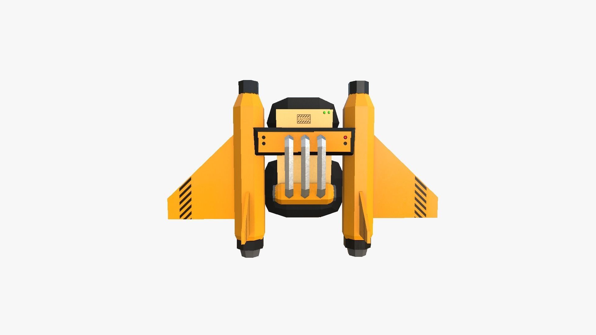 10 Jetpack Low Poly Collection Yellow - SciFi Character Design _27