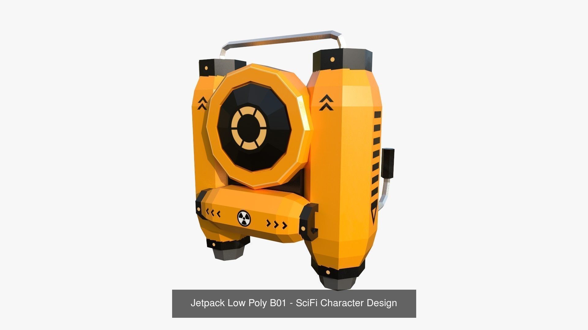 10 Jetpack Low Poly Collection Yellow - SciFi Character Design _10