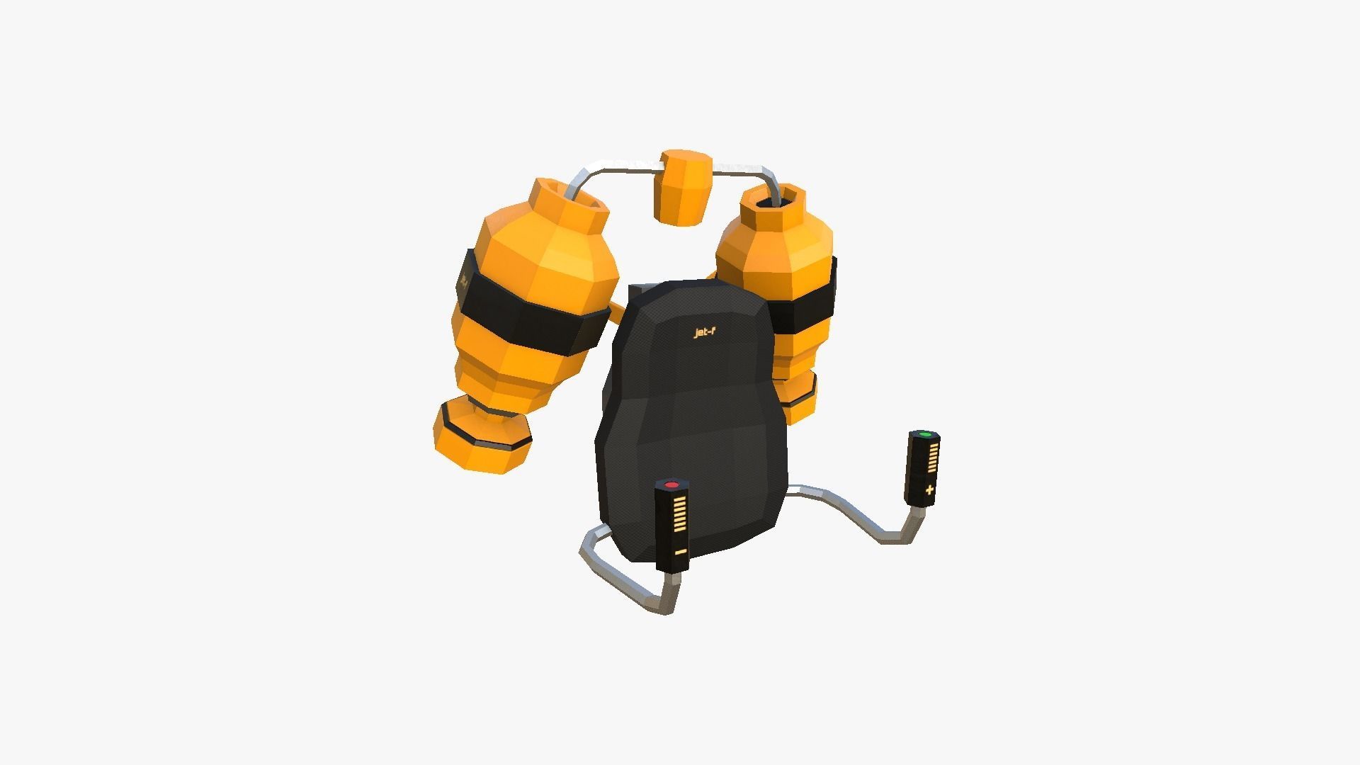10 Jetpack Low Poly Collection Yellow - SciFi Character Design _52