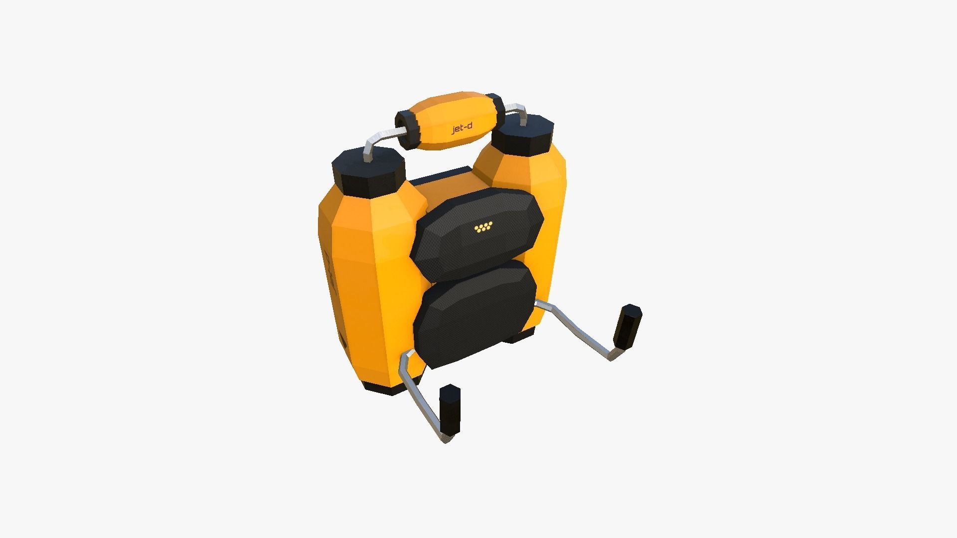 10 Jetpack Low Poly Collection Yellow - SciFi Character Design _37