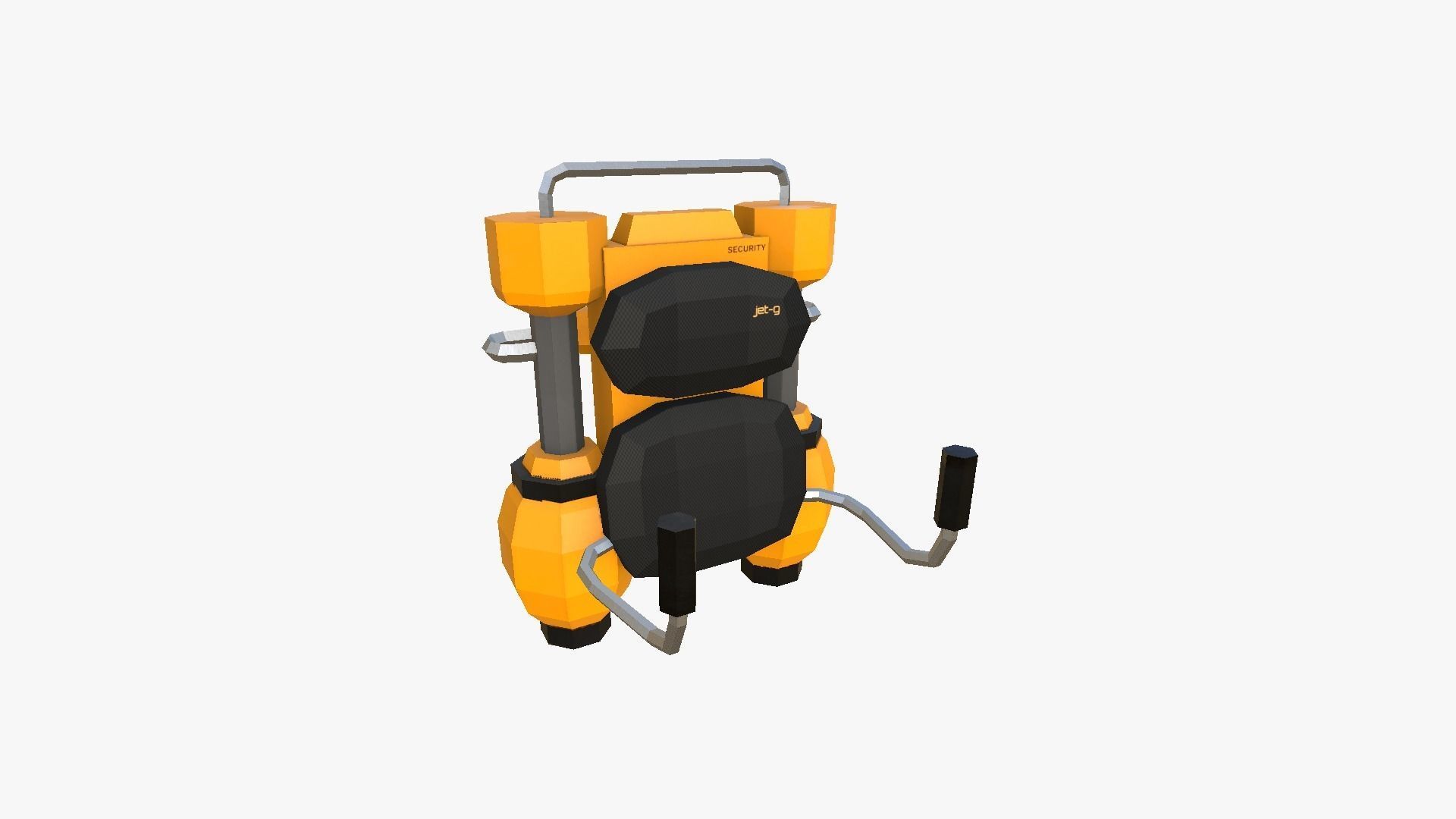 10 Jetpack Low Poly Collection Yellow - SciFi Character Design _54