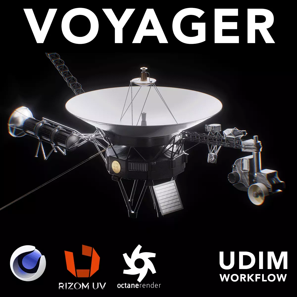 Voyager 1 3D model_0
