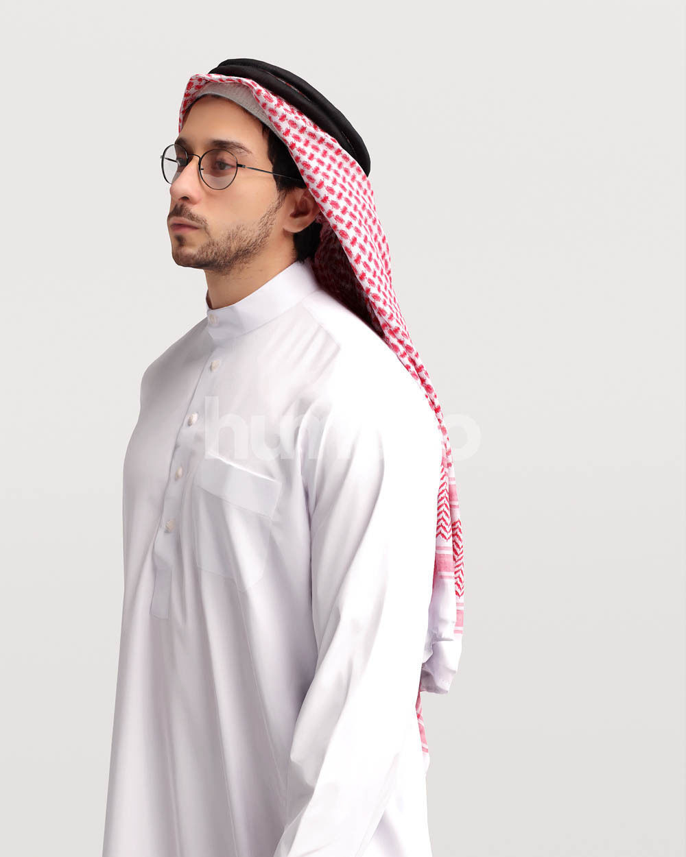 Humano Arab man in thobe walking - 2401-062-6652 3D model_8