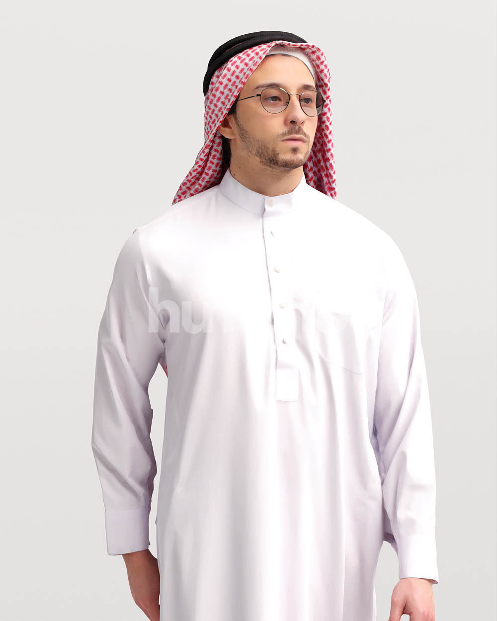 Humano Arab man in thobe walking - 2401-062-6652 3D model_7