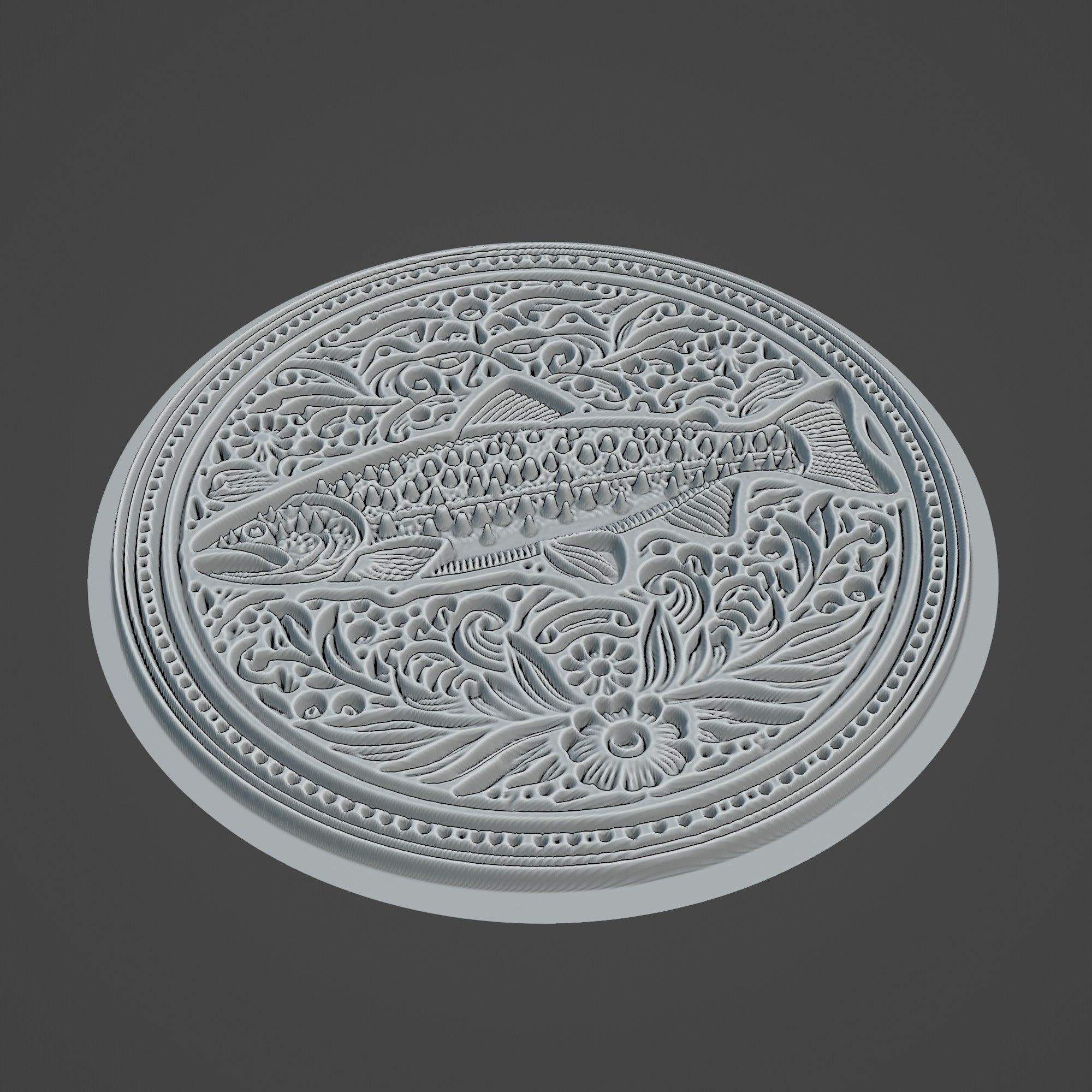 Trout Animal 3D print model_2