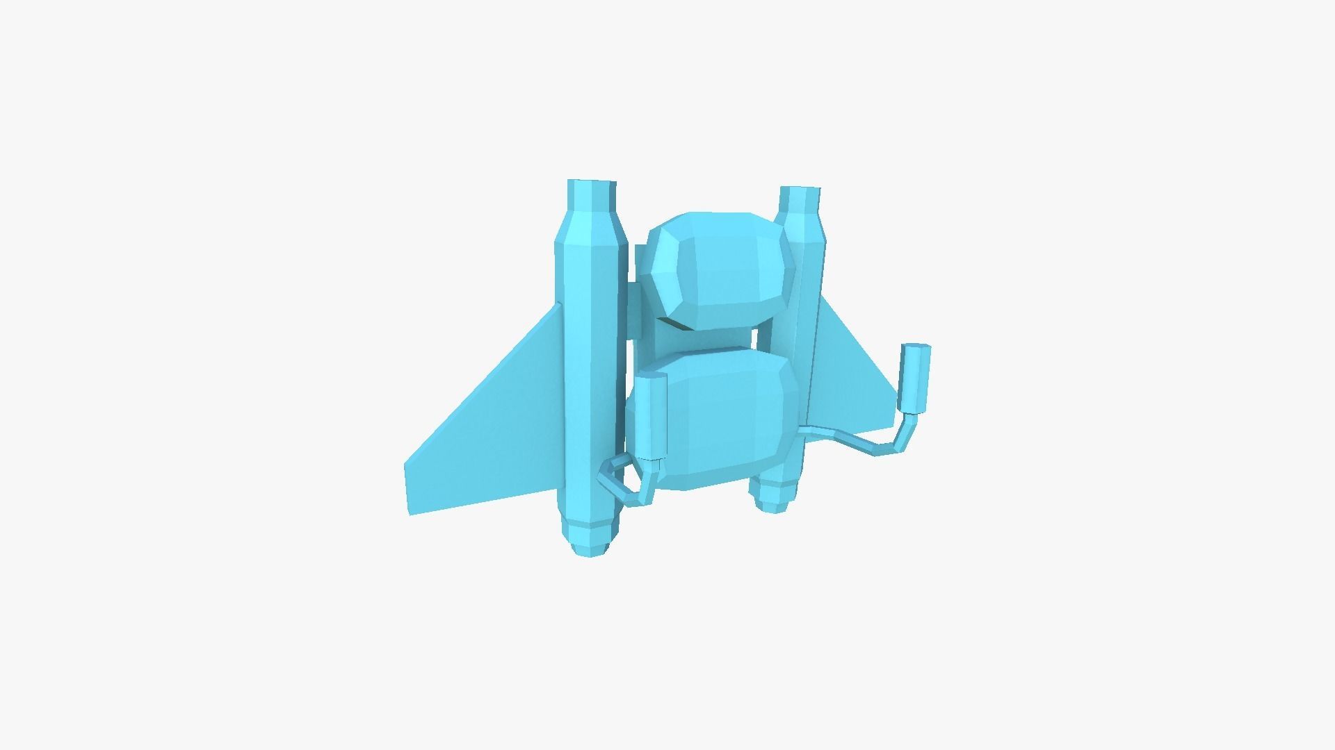 10 Jetpack Low Poly Collection Metal - SciFi Character Design _27