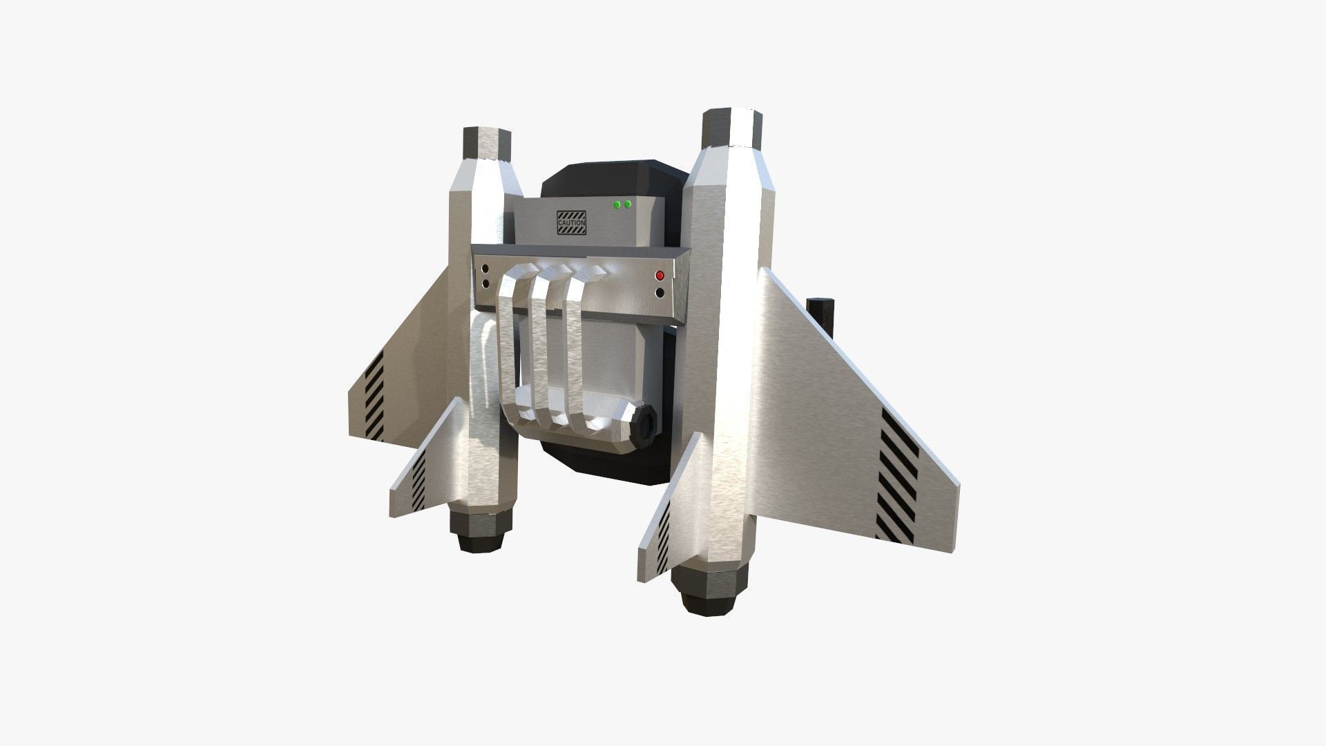 10 Jetpack Low Poly Collection Metal - SciFi Character Design _6