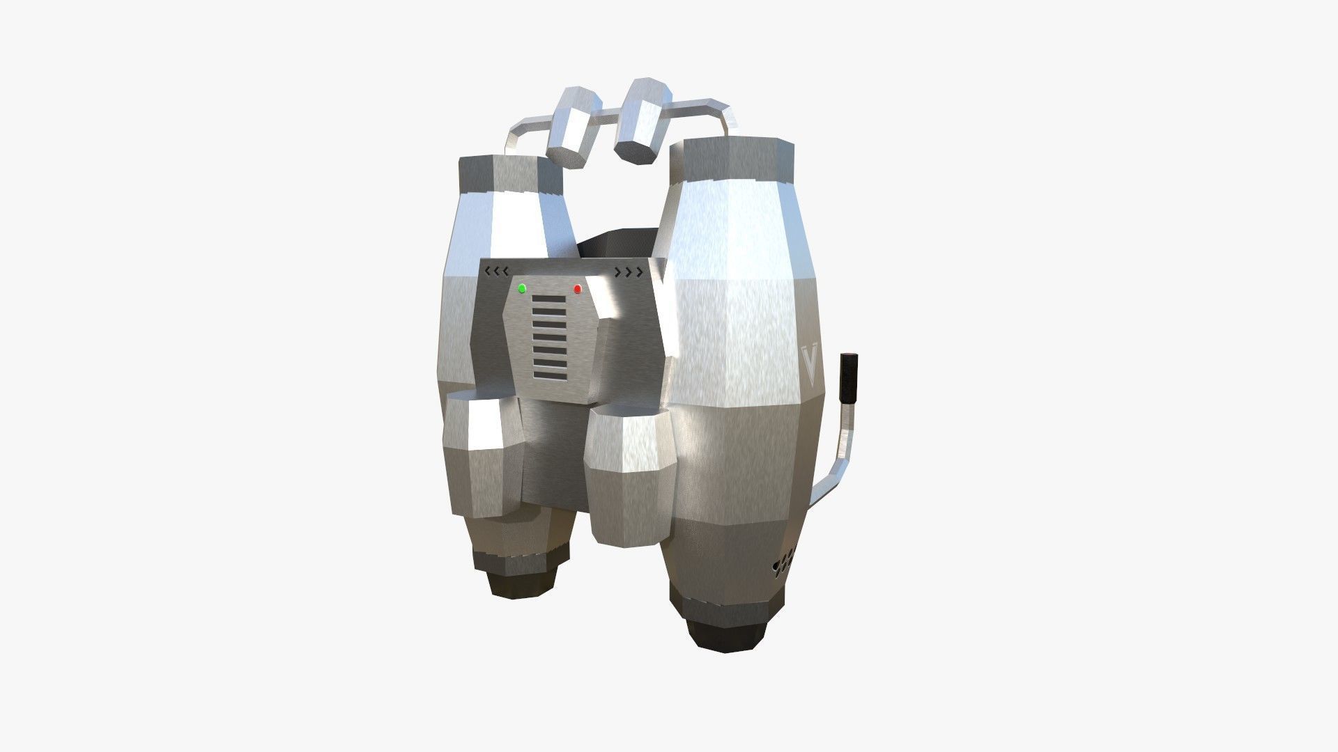 10 Jetpack Low Poly Collection Metal - SciFi Character Design _2