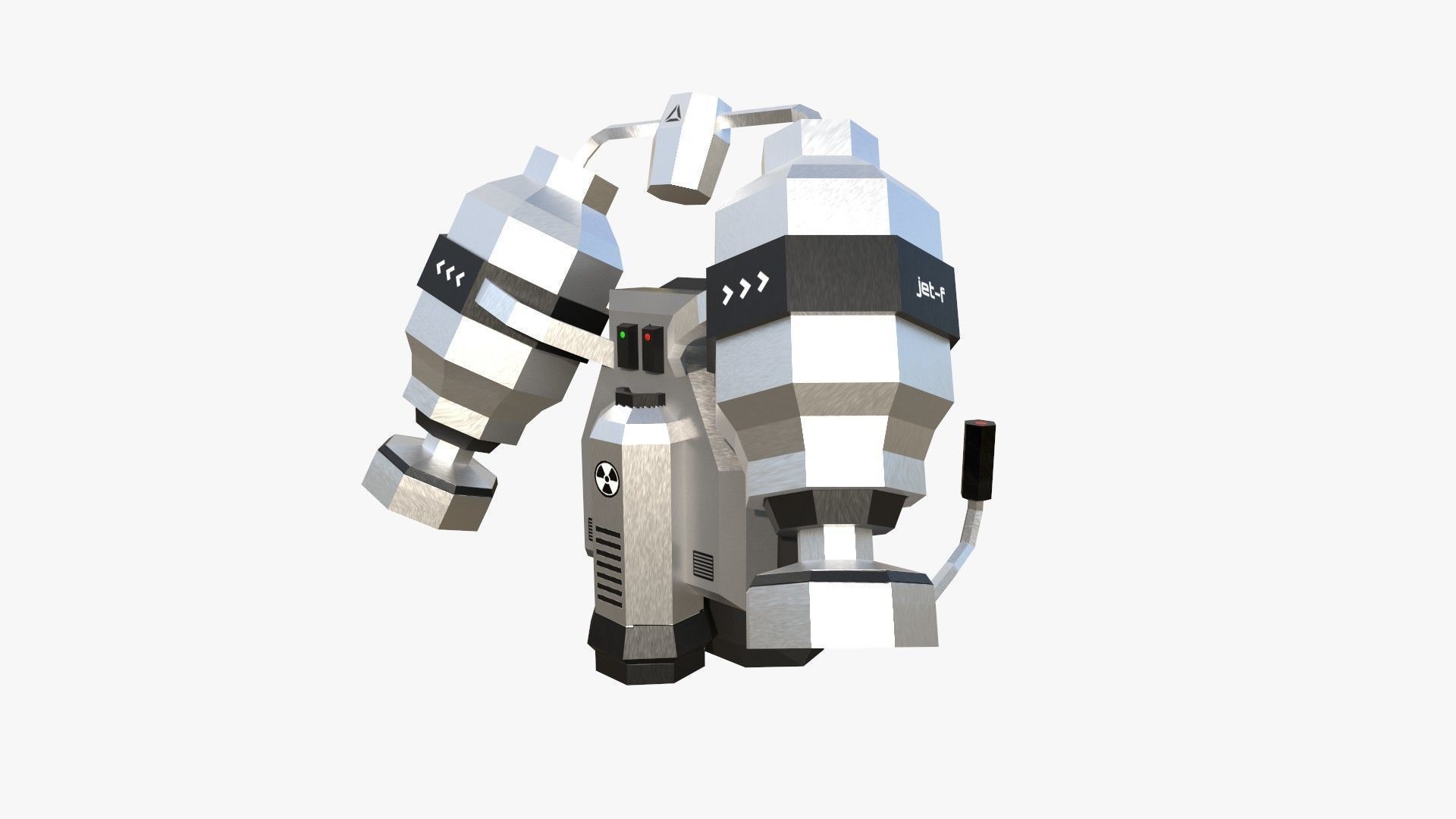 10 Jetpack Low Poly Collection Metal - SciFi Character Design _12