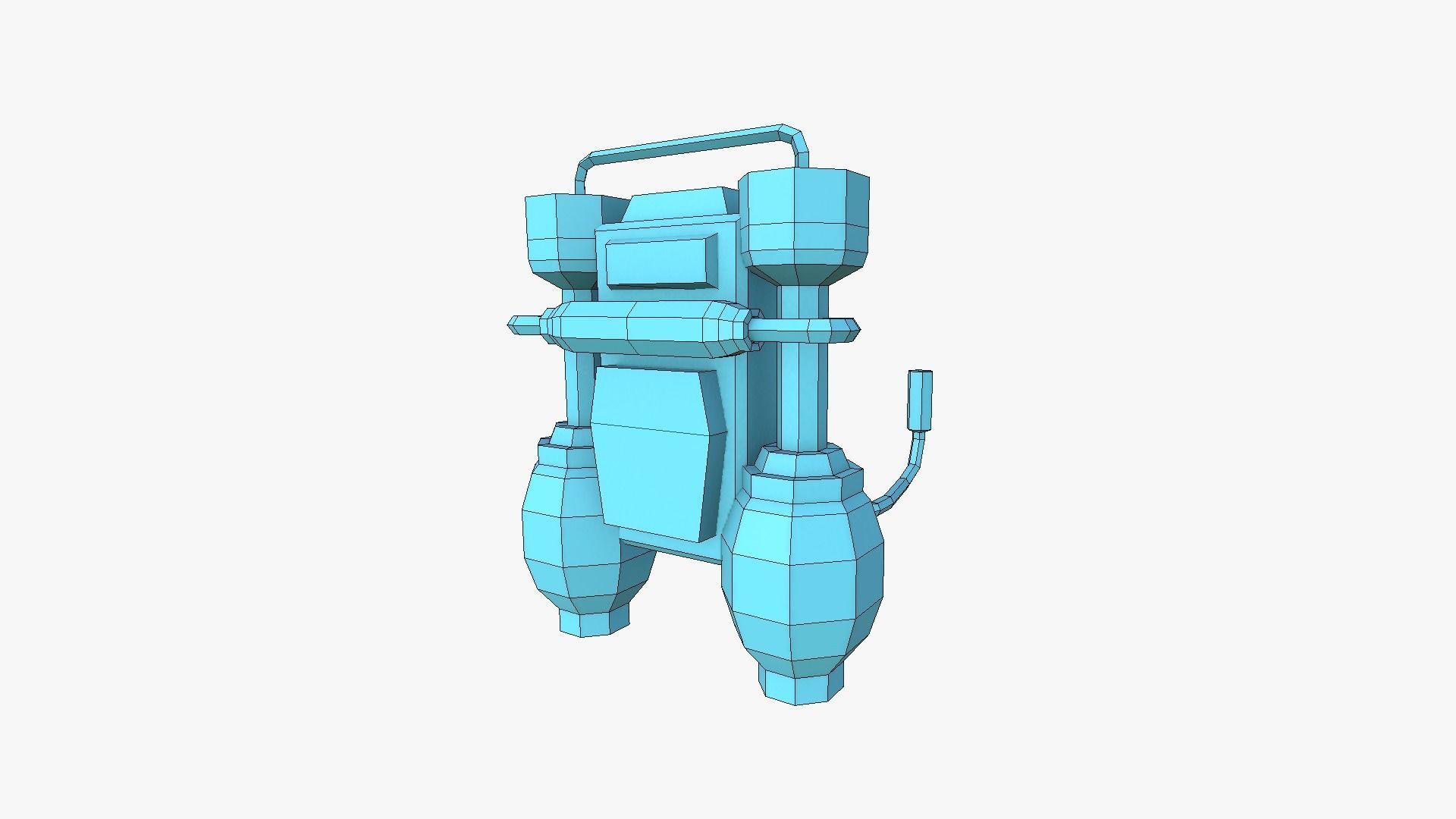 10 Jetpack Low Poly Collection Metal - SciFi Character Design _40