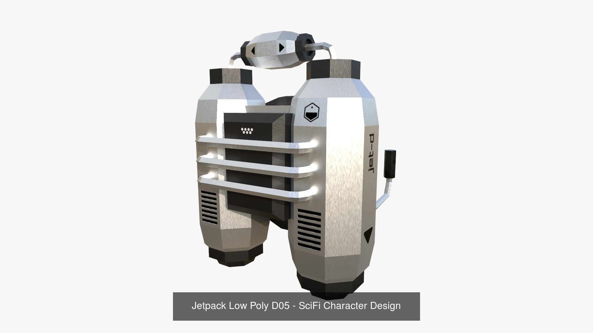 10 Jetpack Low Poly Collection Metal - SciFi Character Design _5