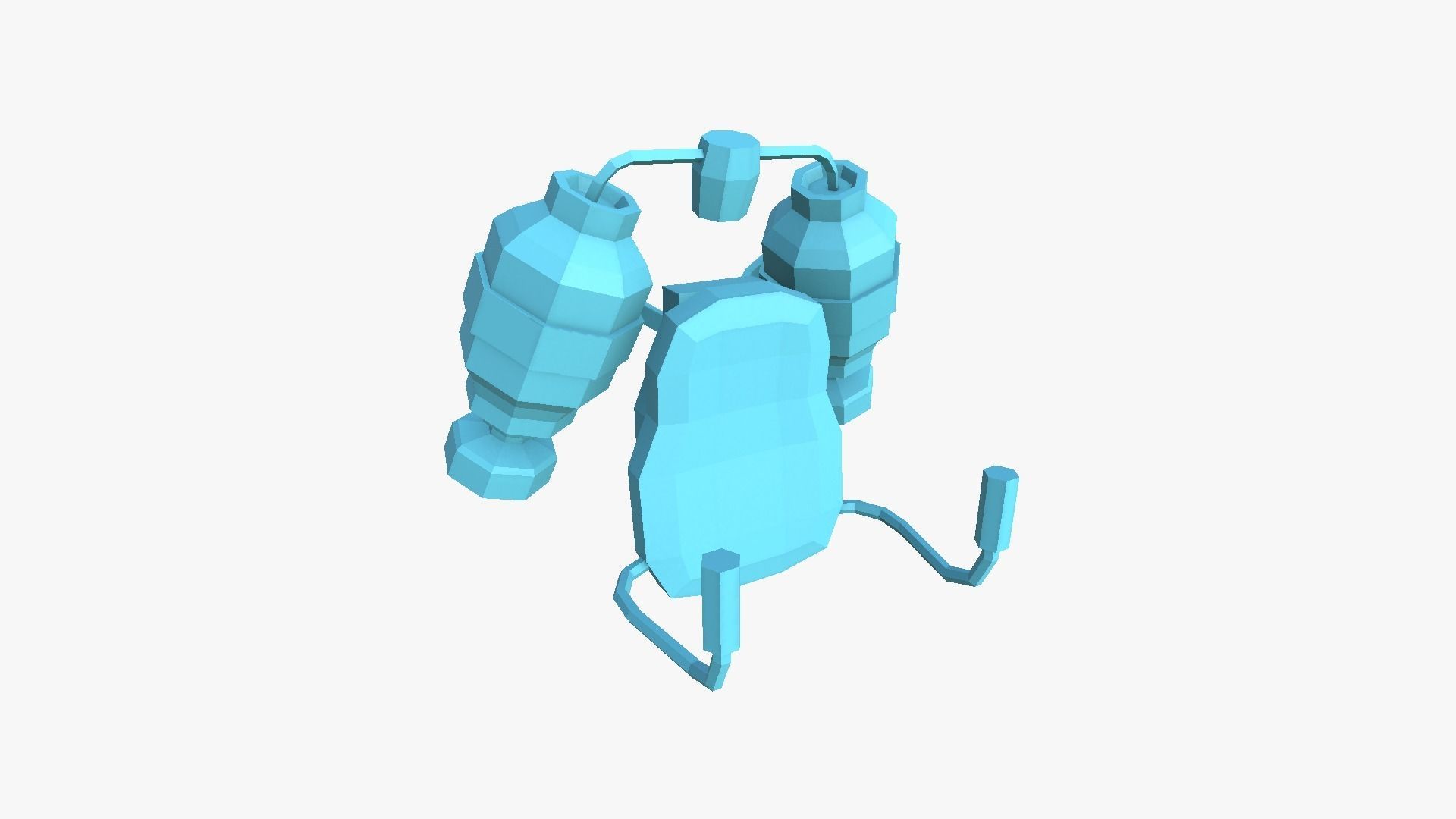 10 Jetpack Low Poly Collection Metal - SciFi Character Design _37