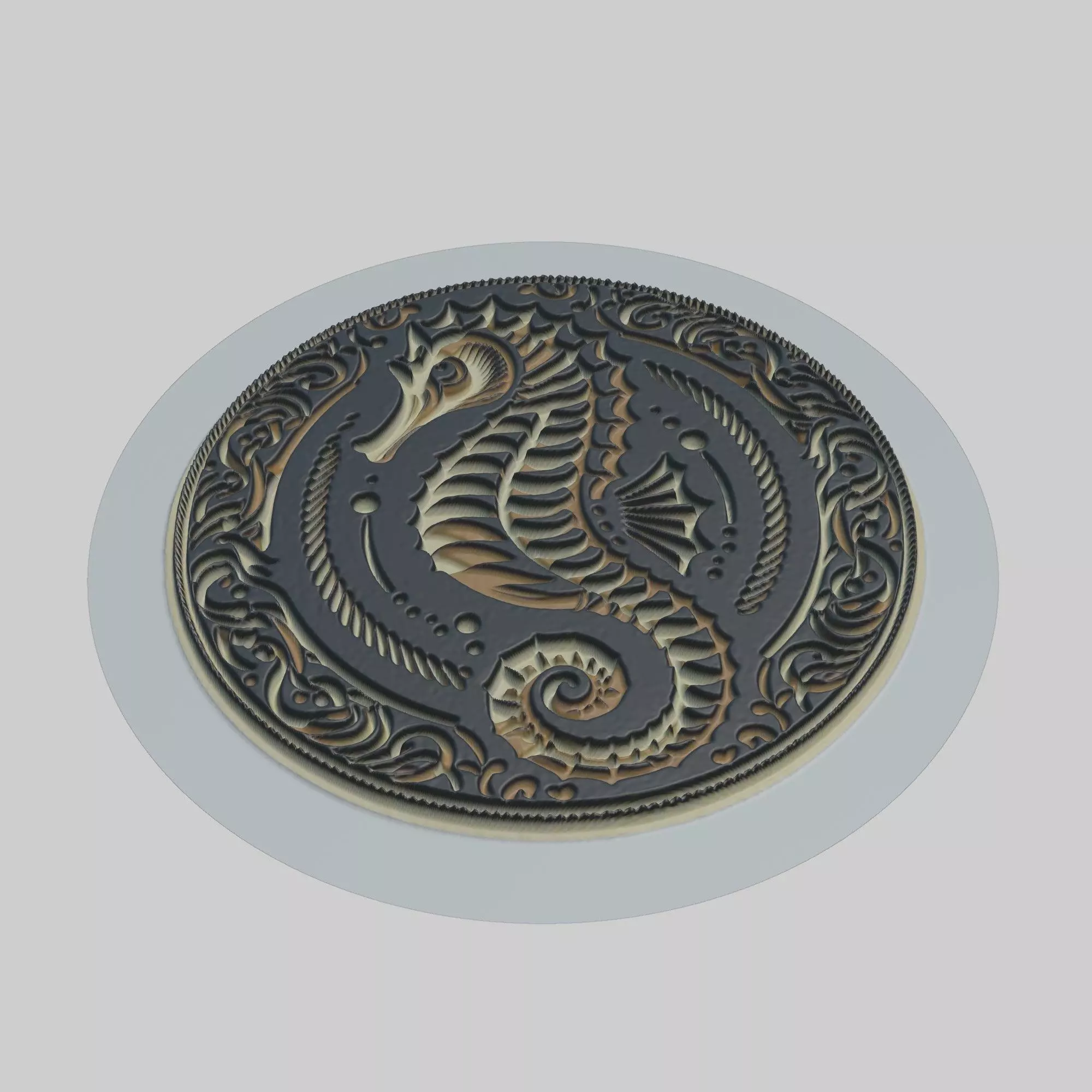 Seahorse Animal 3D print model_0