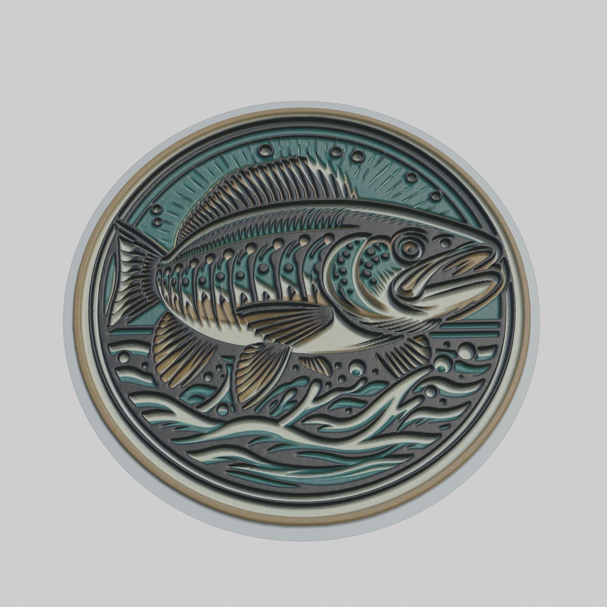 Freshwater Fish Animal 3D print model_1