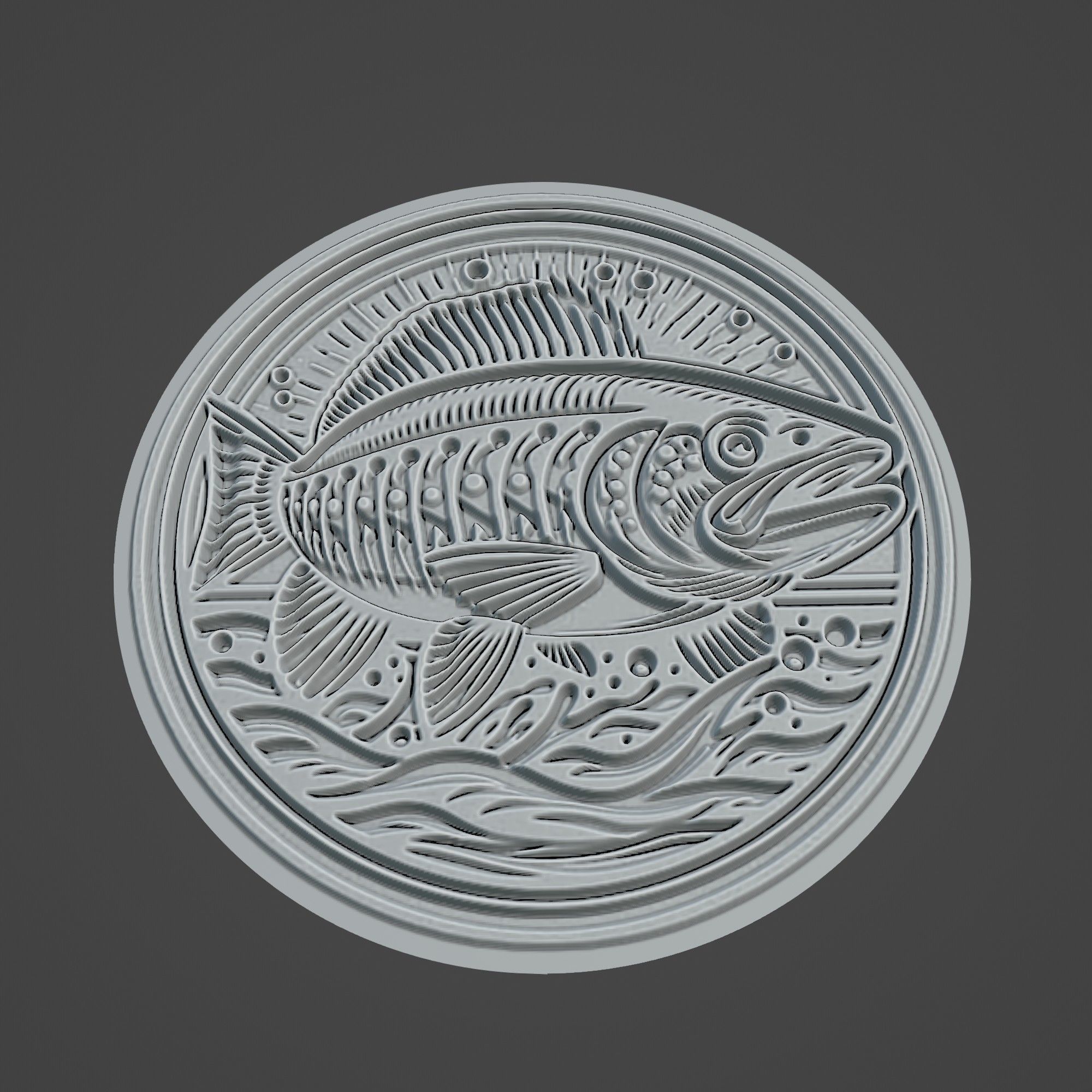 Freshwater Fish Animal 3D print model_3