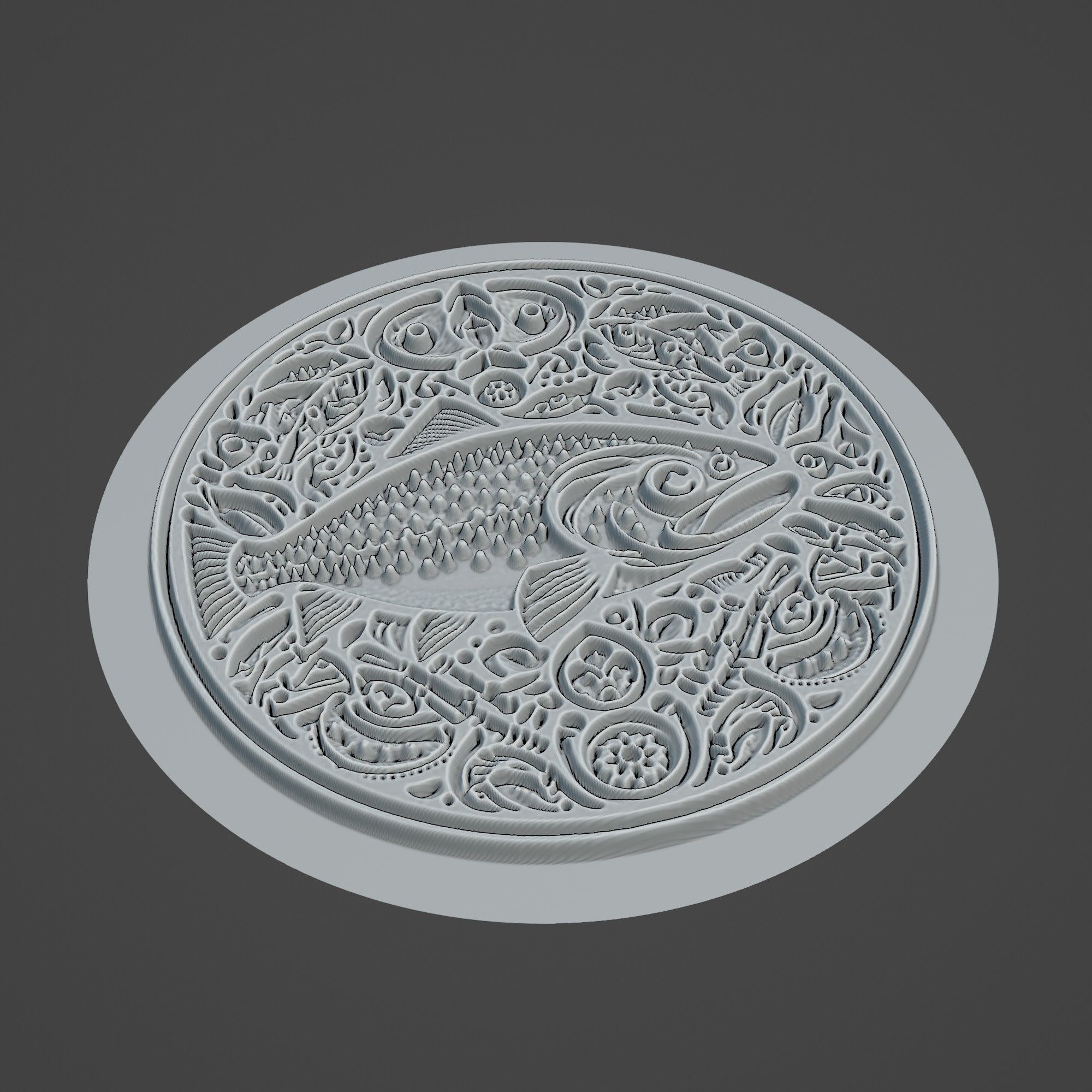 Trout Animal 3D print model_2