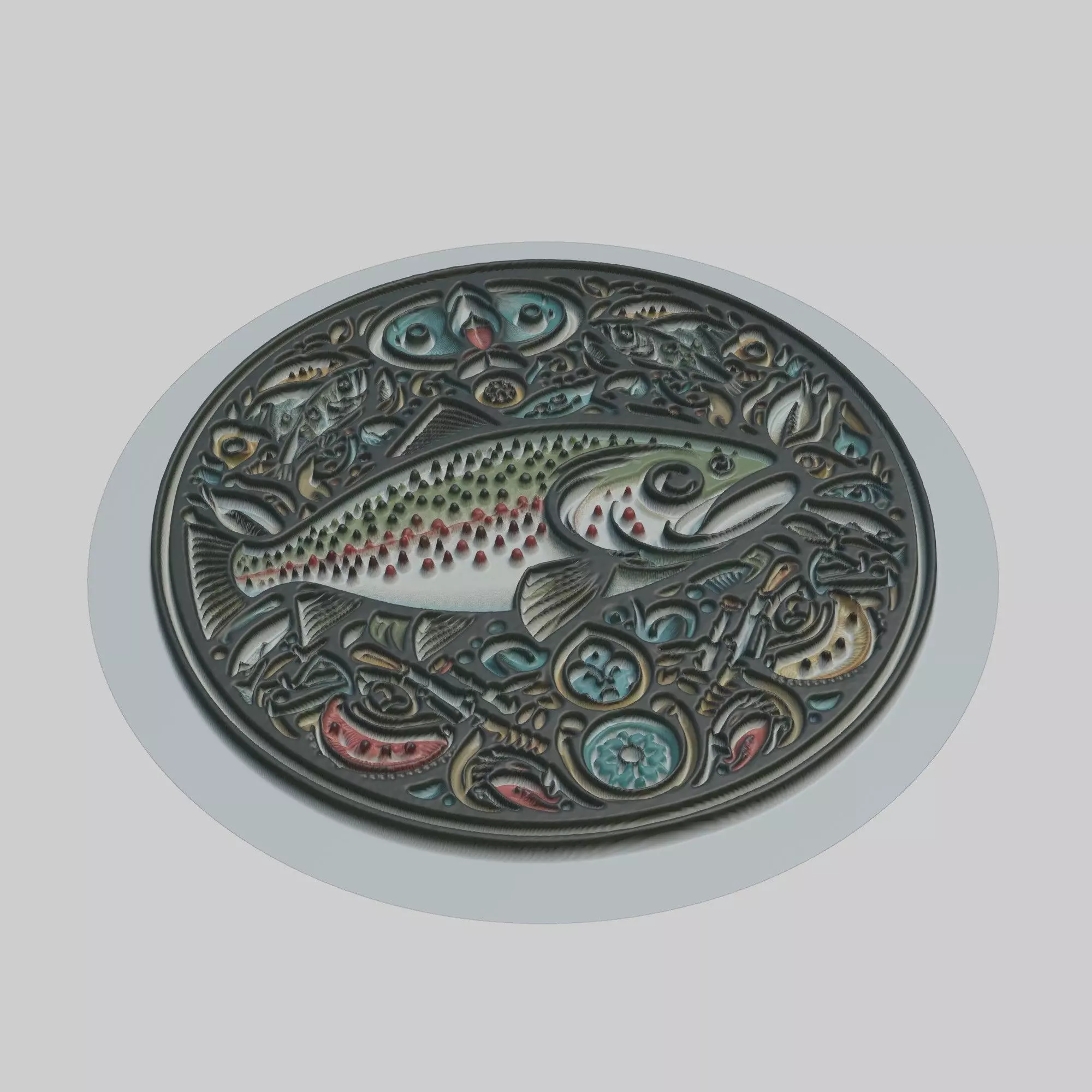 Trout Animal 3D print model_0