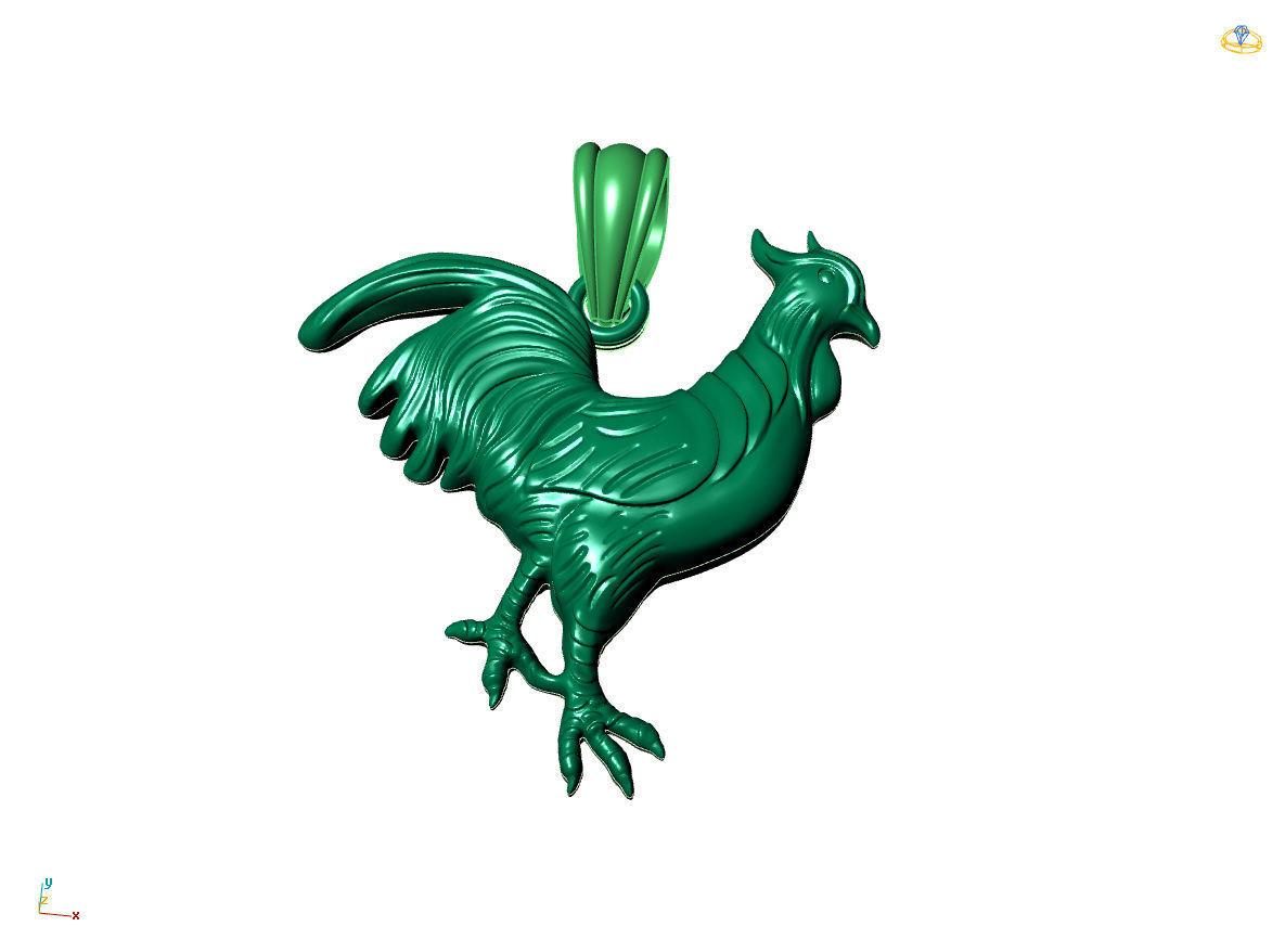 PENDANTS  CHICKEN 3D print model_1