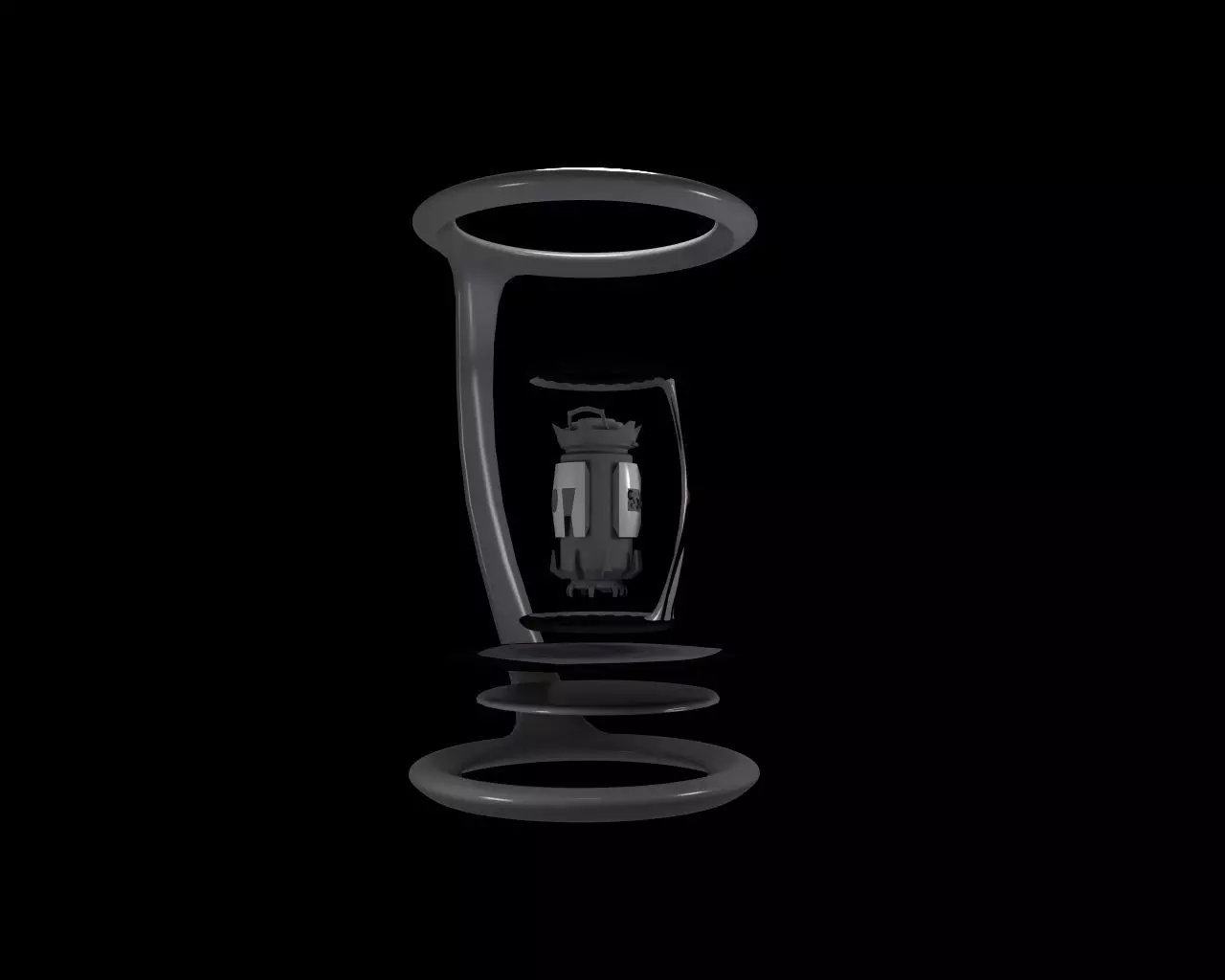 SCI-FI CAN Low-poly 3D model_0