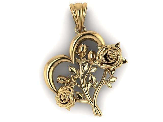 PENDANTS ROSE 3D print model