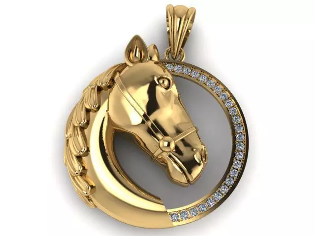 PENDANTS HORSE 3D print model_0