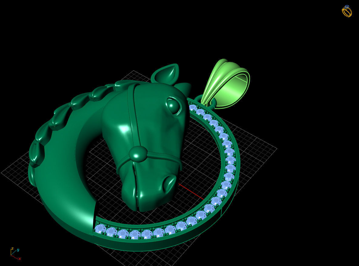 PENDANTS HORSE 3D print model_1