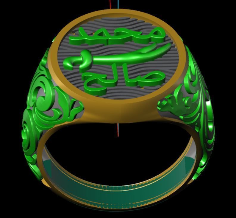  Zulfiqar Sword Ring precious for Boy and Men  3D print model_5