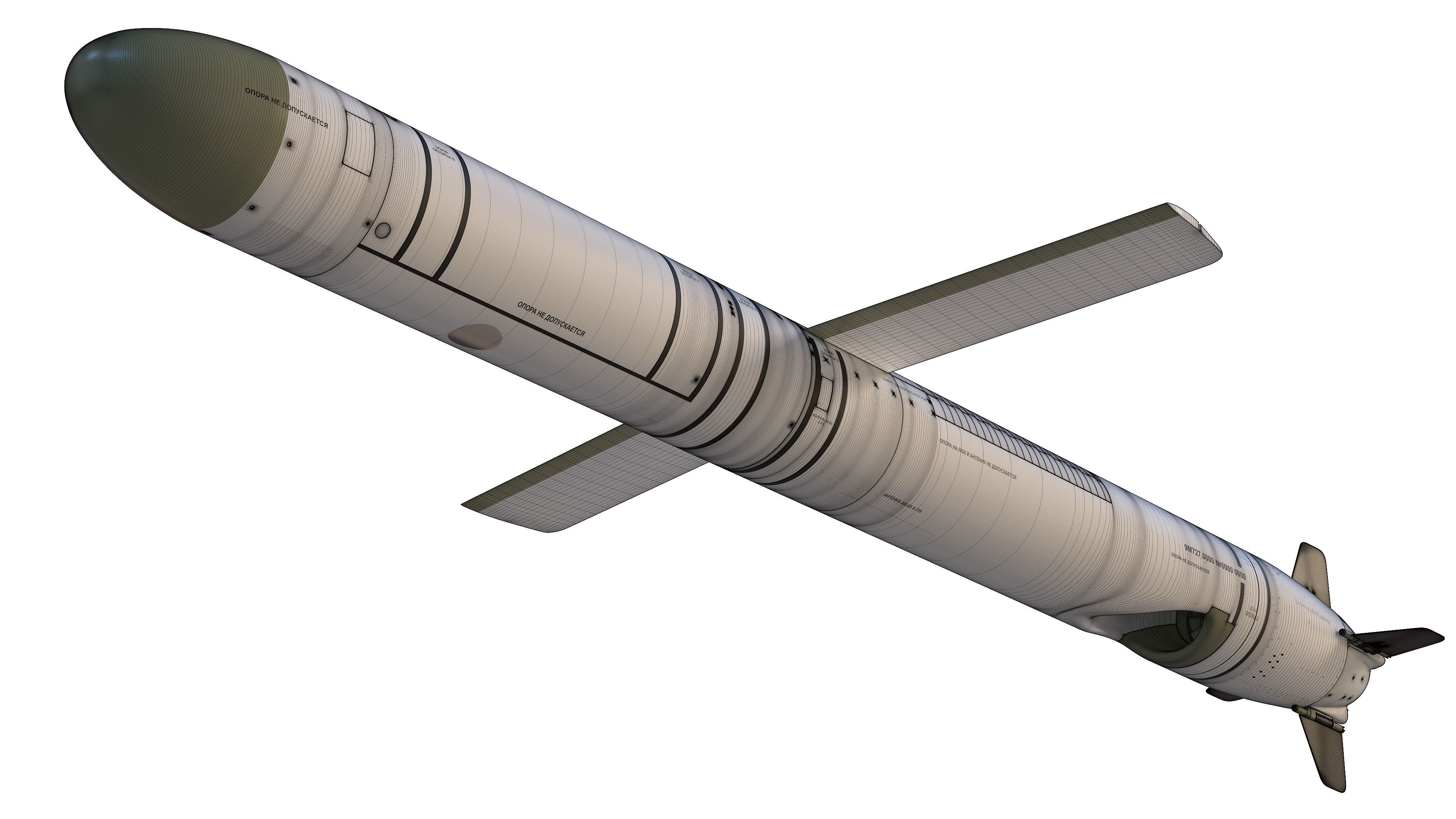 9M727 version of R-500 missile for Iskander-K system 3D model_15