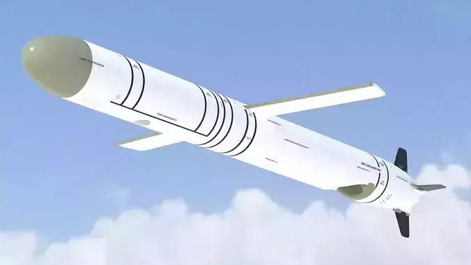 9M727 version of R-500 missile for Iskander-K system 3D model
