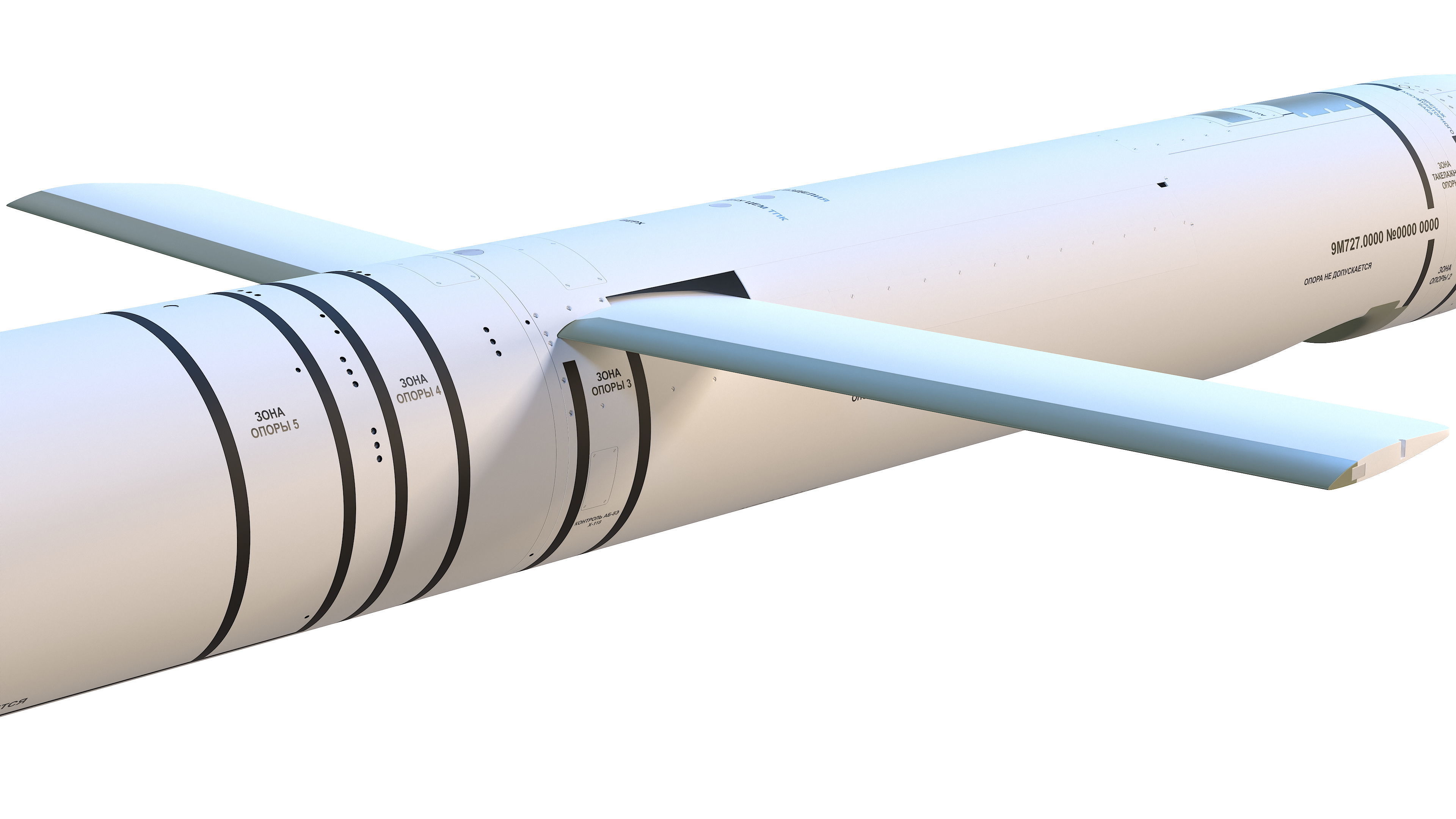 9M727 version of R-500 missile for Iskander-K system 3D model_9