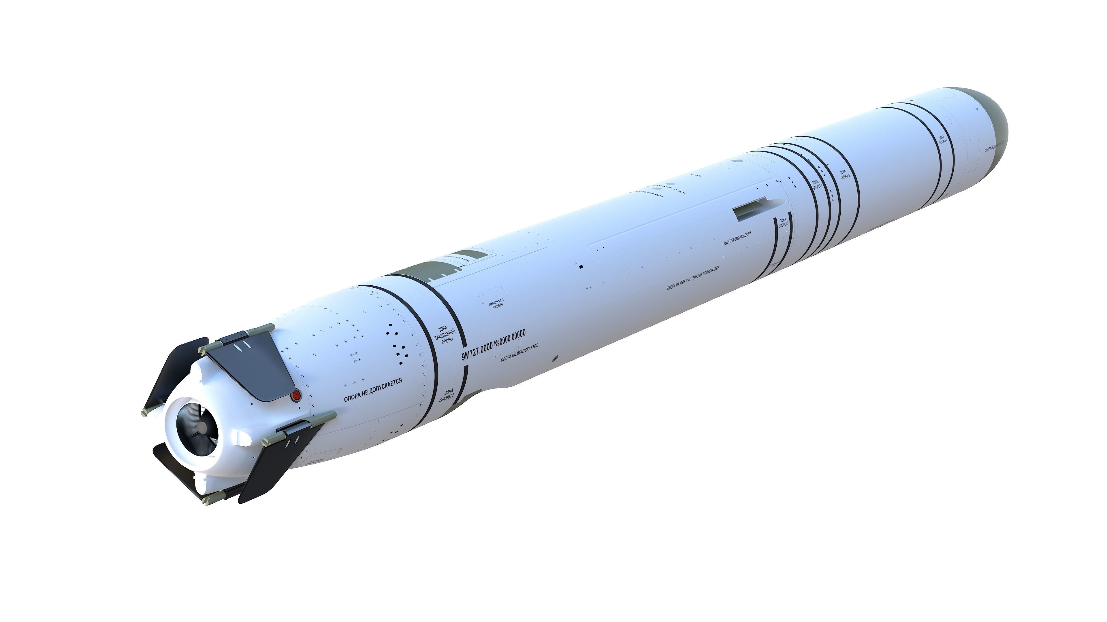 9M727 version of R-500 missile for Iskander-K system 3D model_4